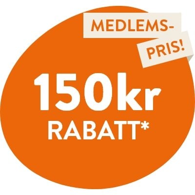 Medlemspris 150kr rabatt