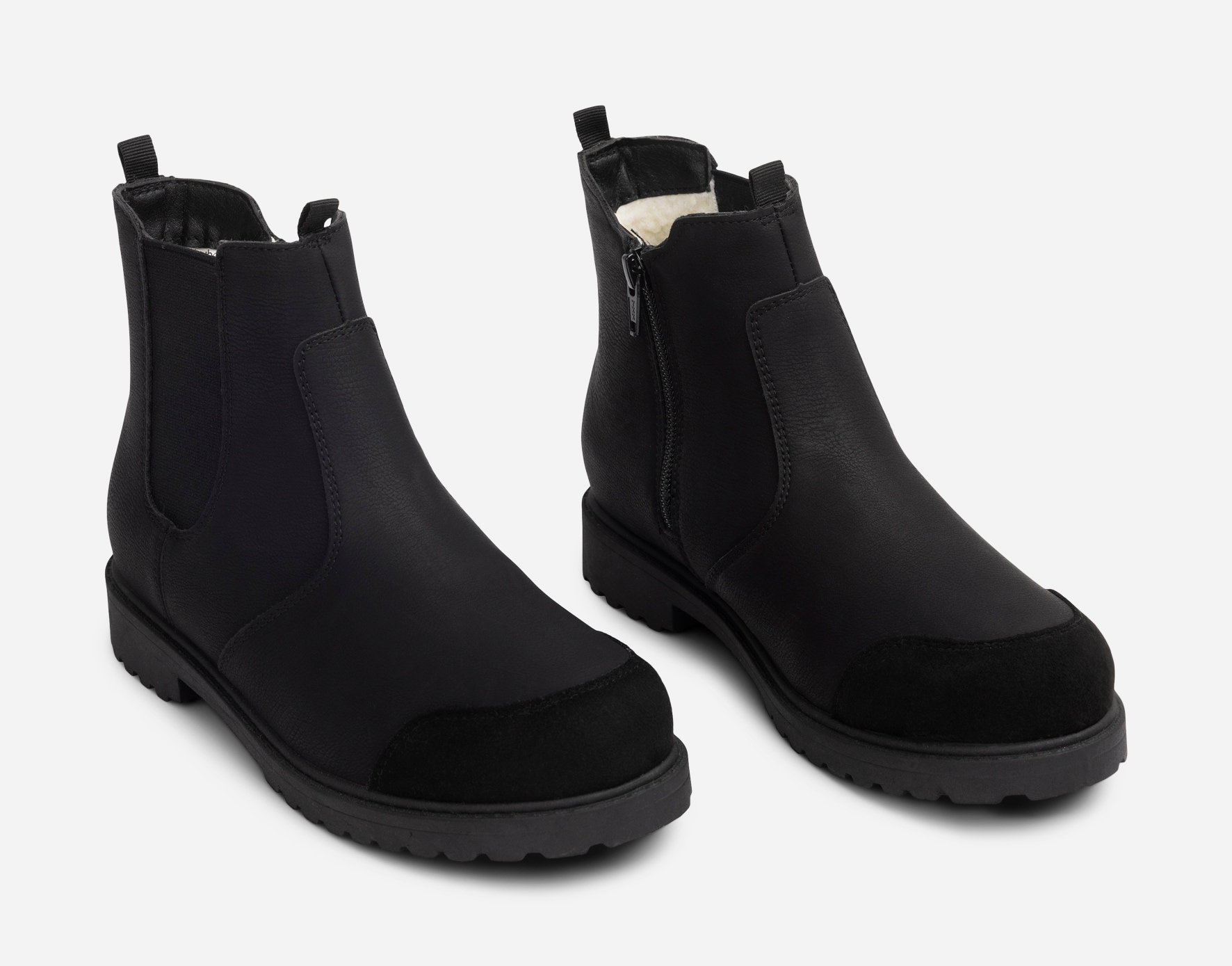 LEJON, Varmfodrade chelseaboots Svarta