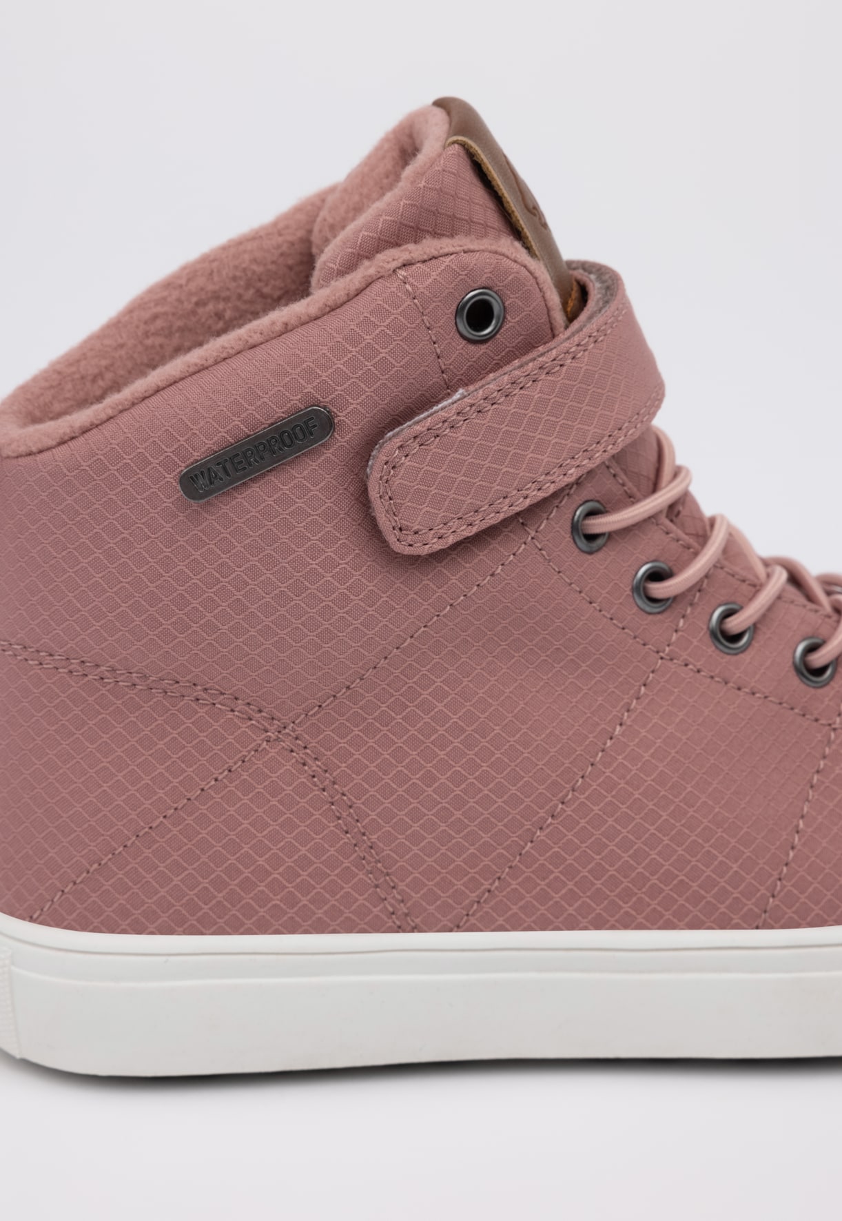 LEJON, Fleecefodrade höga sneakers waterproof Rosa