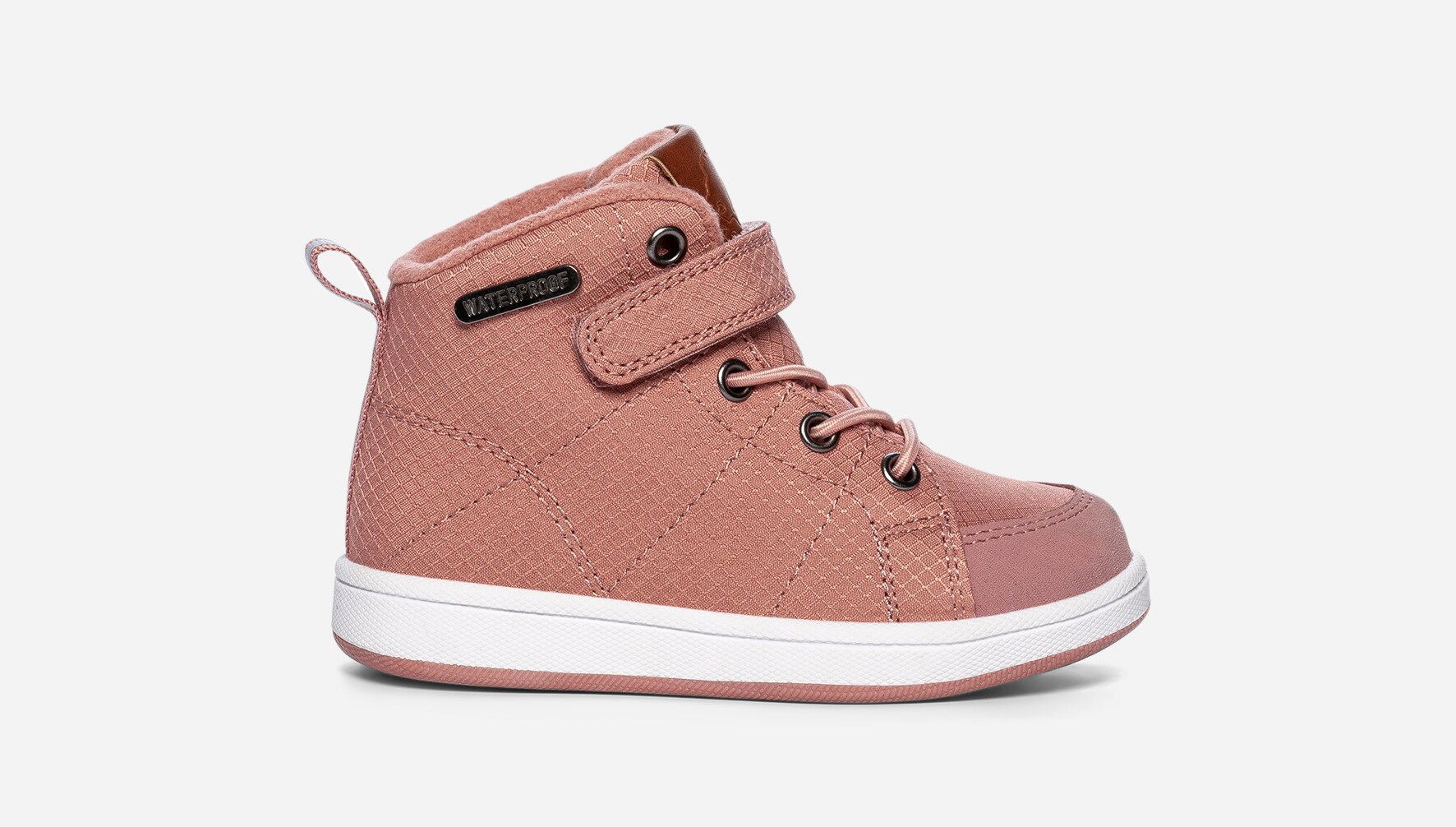LEJON, Fleecefodrade höga sneakers waterproof Rosa