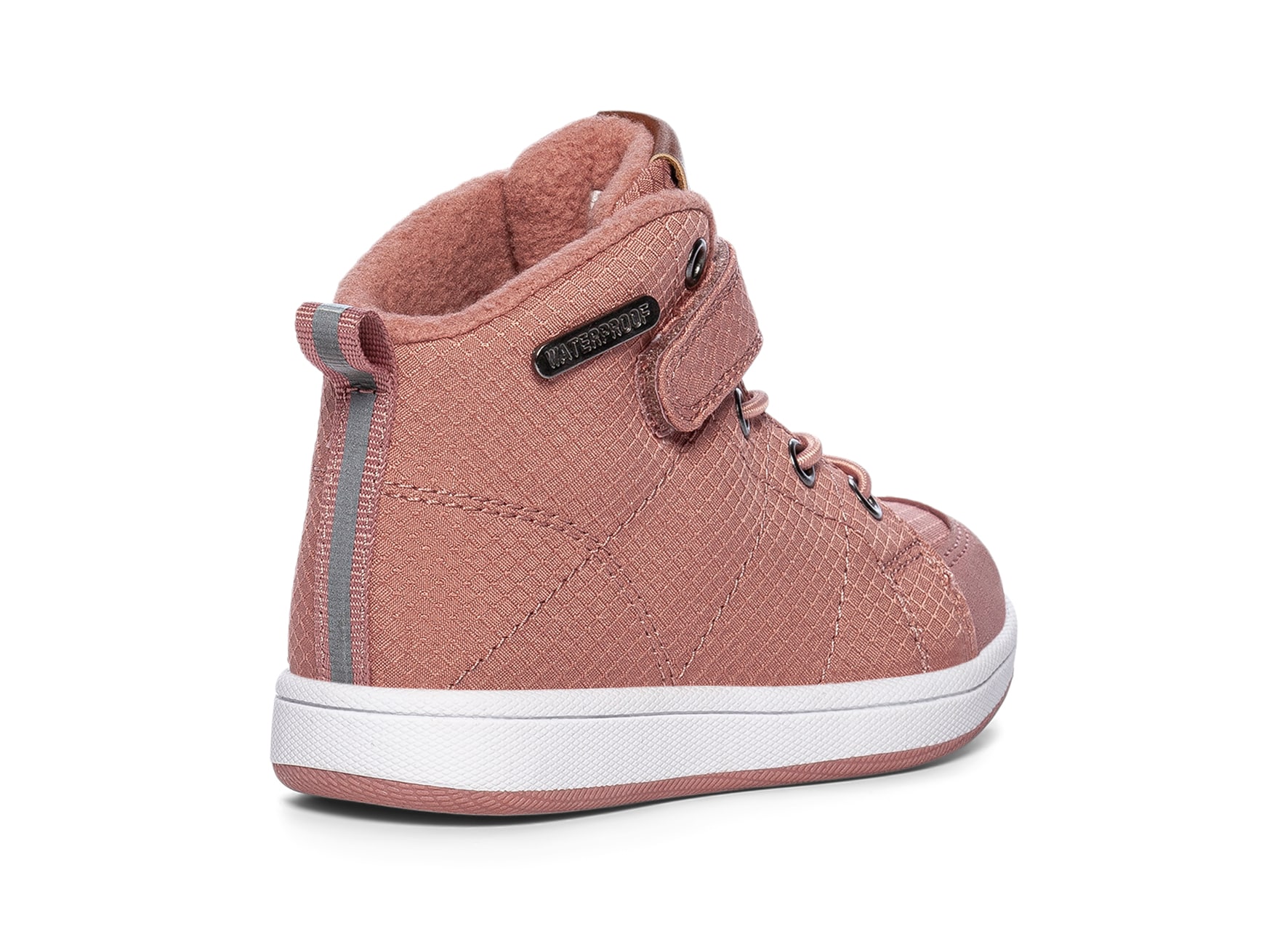 LEJON, Fleecefodrade höga sneakers waterproof Rosa