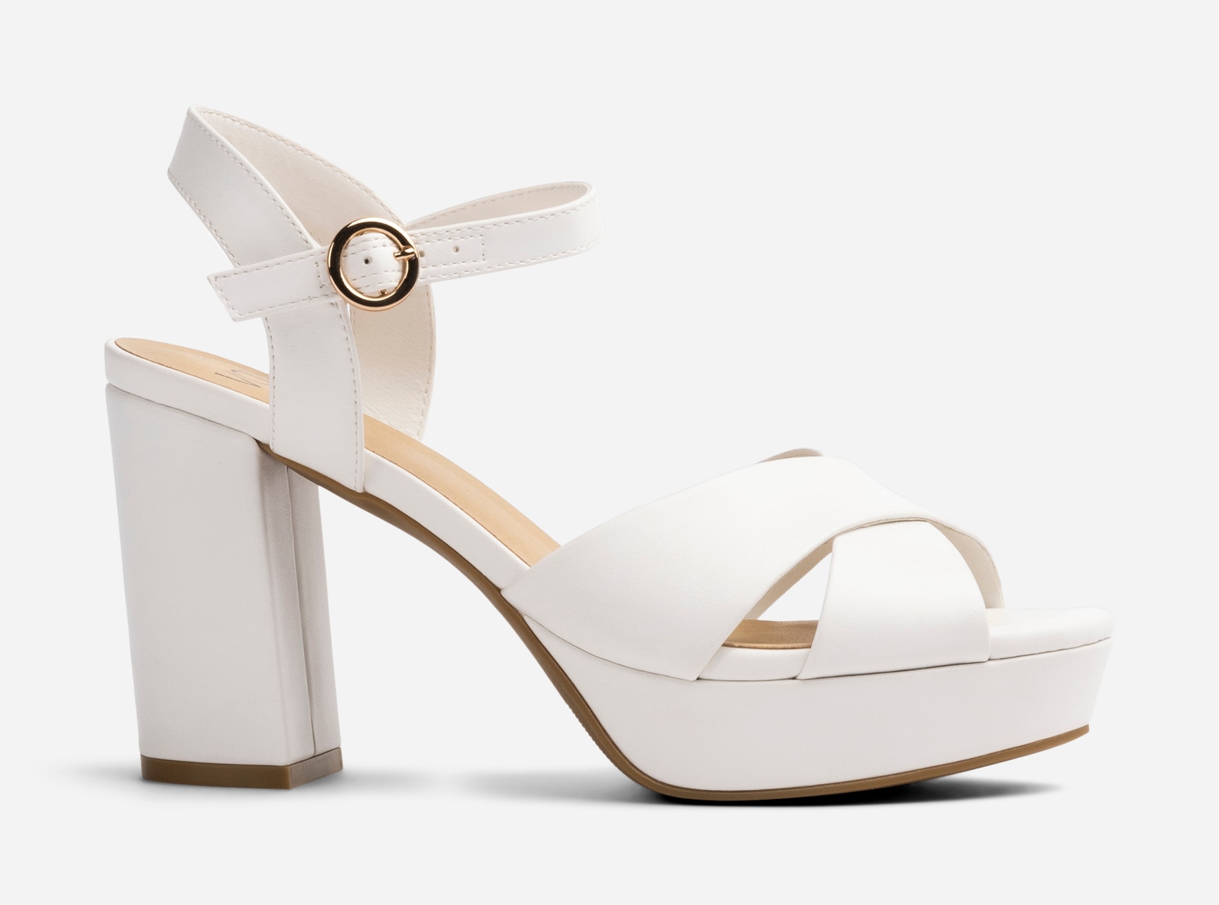 VOX, Sandaletter med platåsula Vita