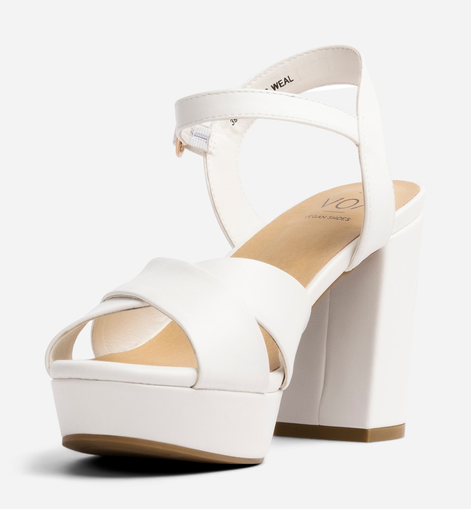 VOX, Sandaletter med platåsula Vita