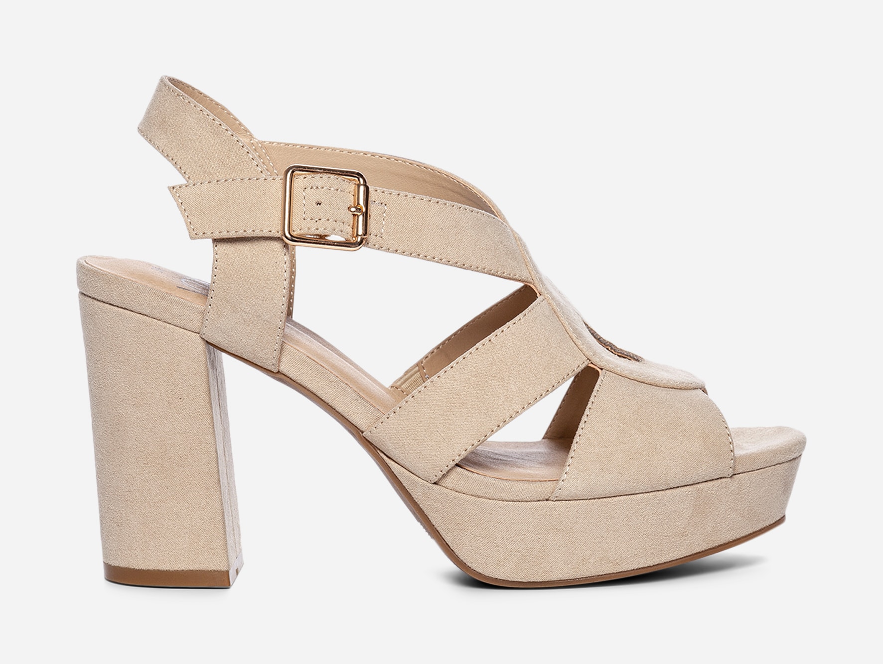 VOX, Sandaletter med platåsula Beigea