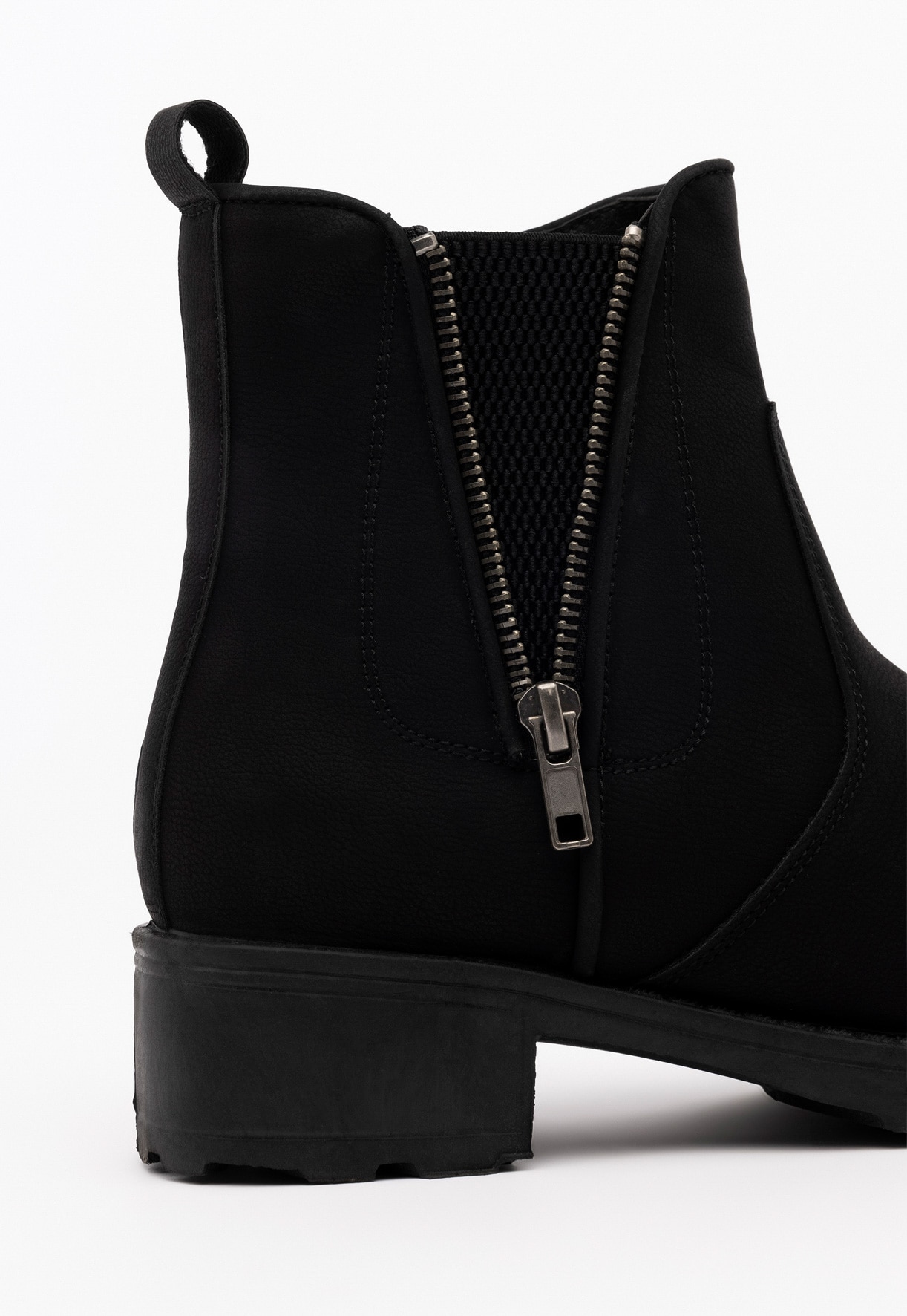 ZOEY, Varmfodrade boots med dragkedja Svarta