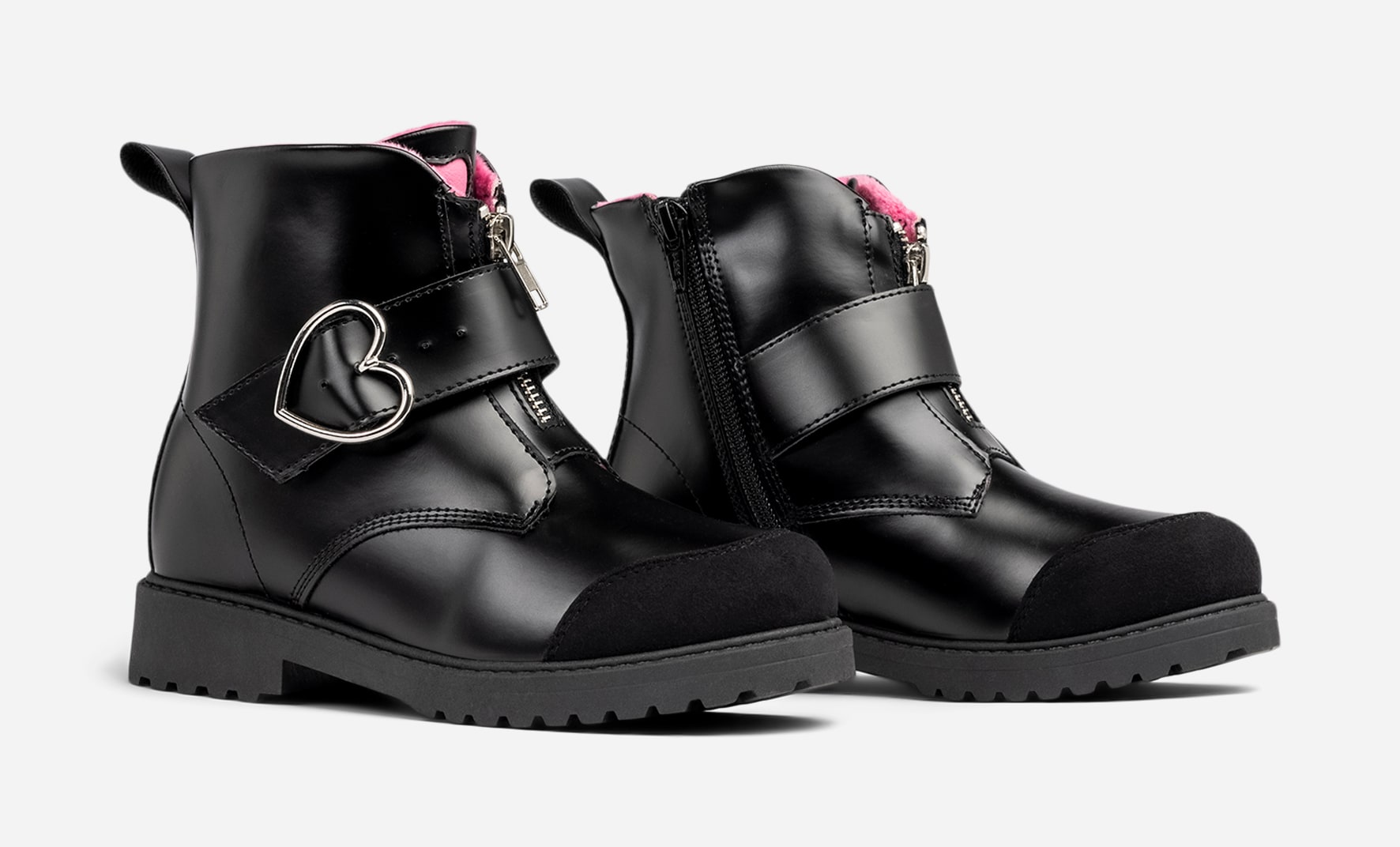 ZOEY, Fleecefodrade boots Svarta
