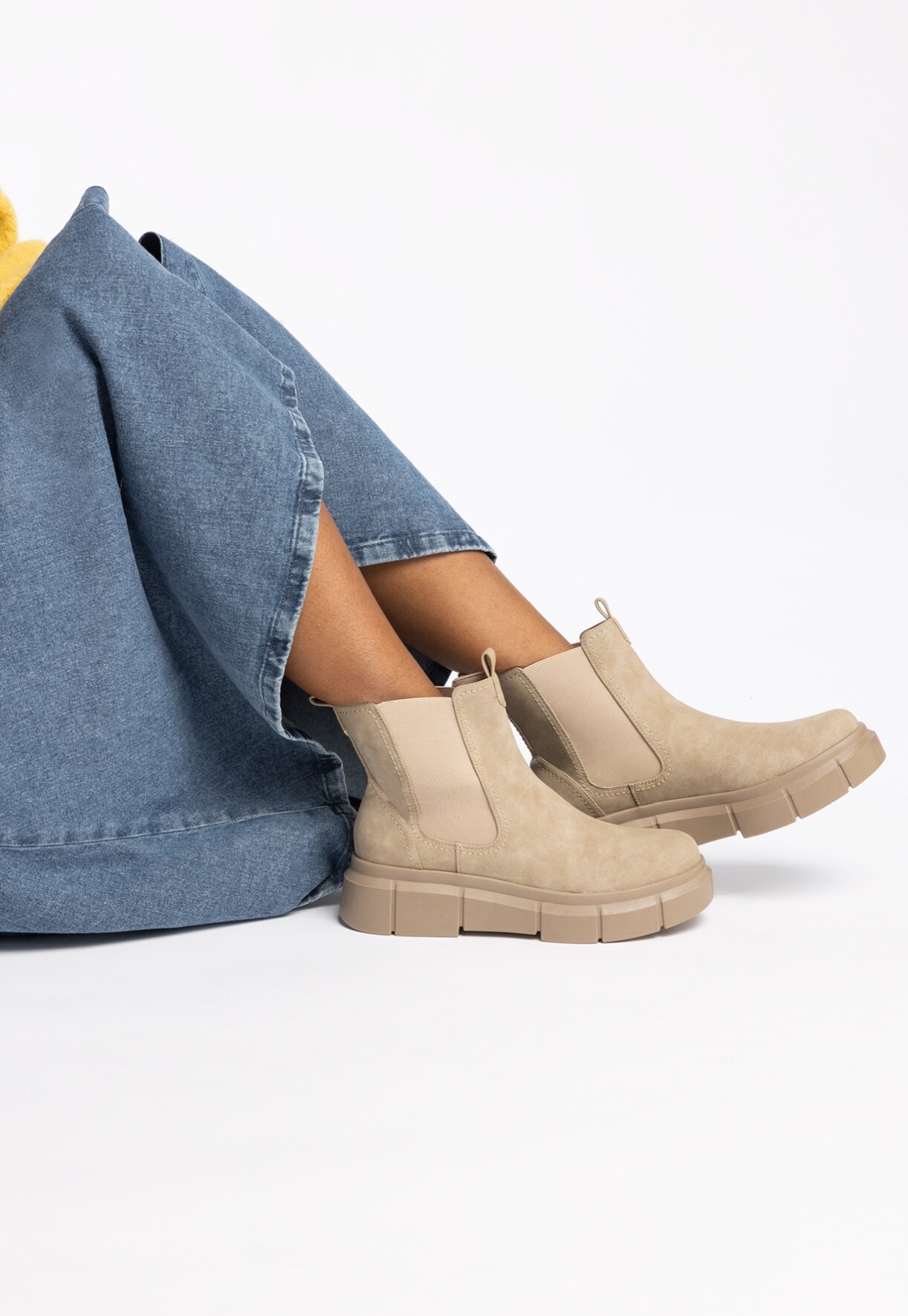 ALLEY, Chelseaboots Beigea