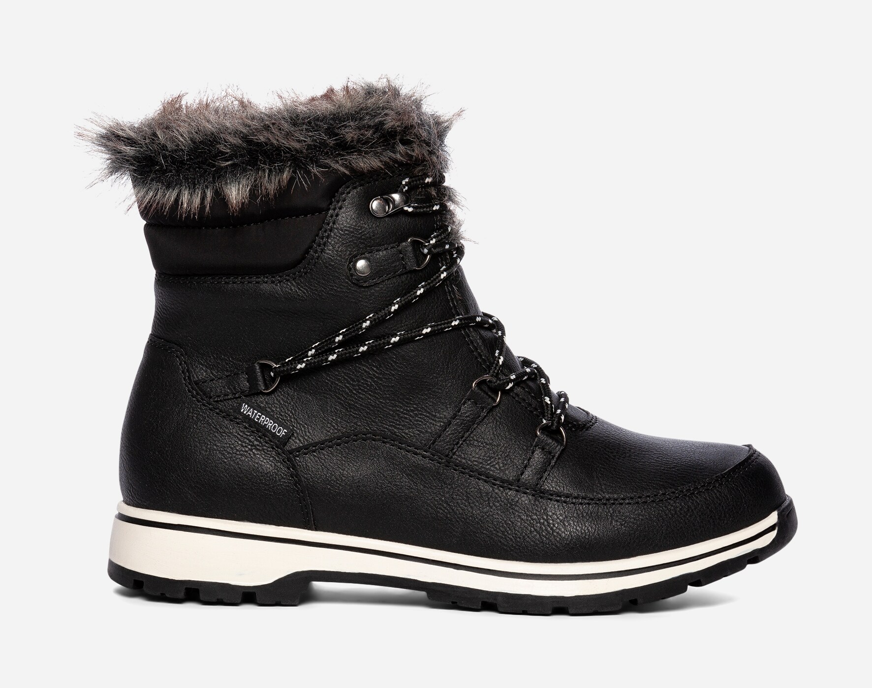 LEJON, Varmfodrade kängor Svarta