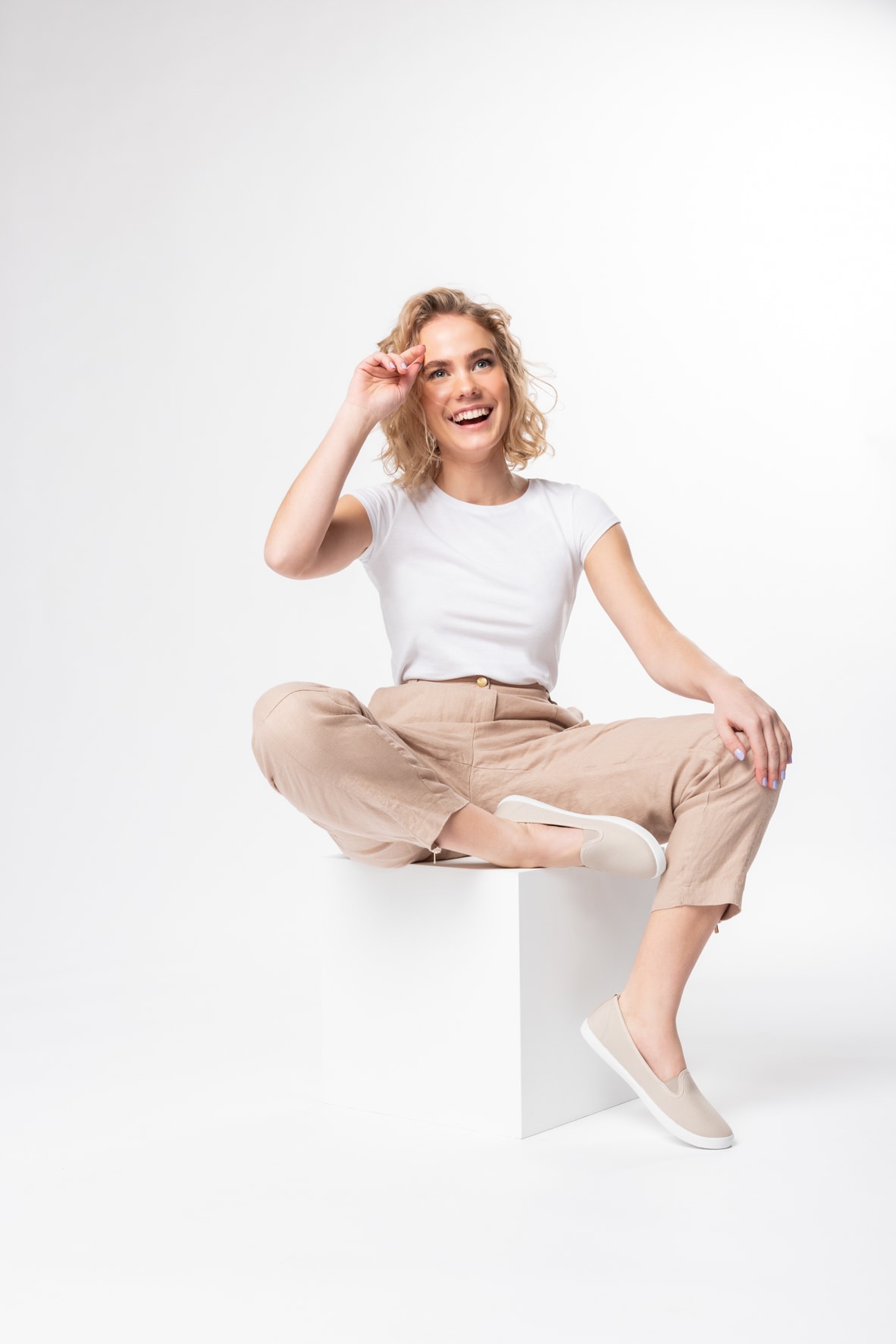 ALLEY, Tygskor Beigea