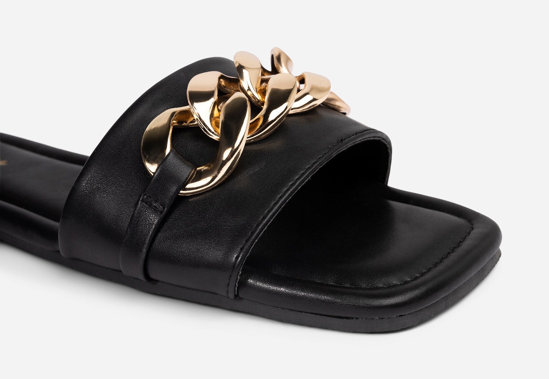 ALLEY, Sandaler med kedja Svarta