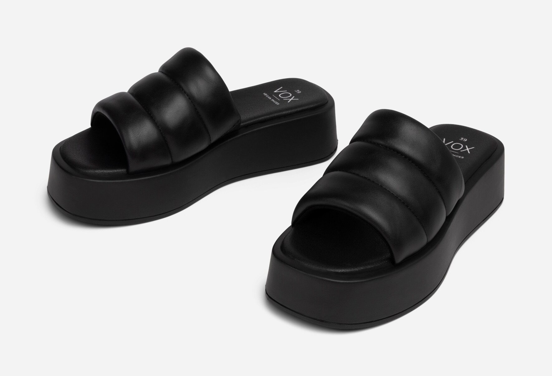 VOX, Sandaletter med platåsula Svarta