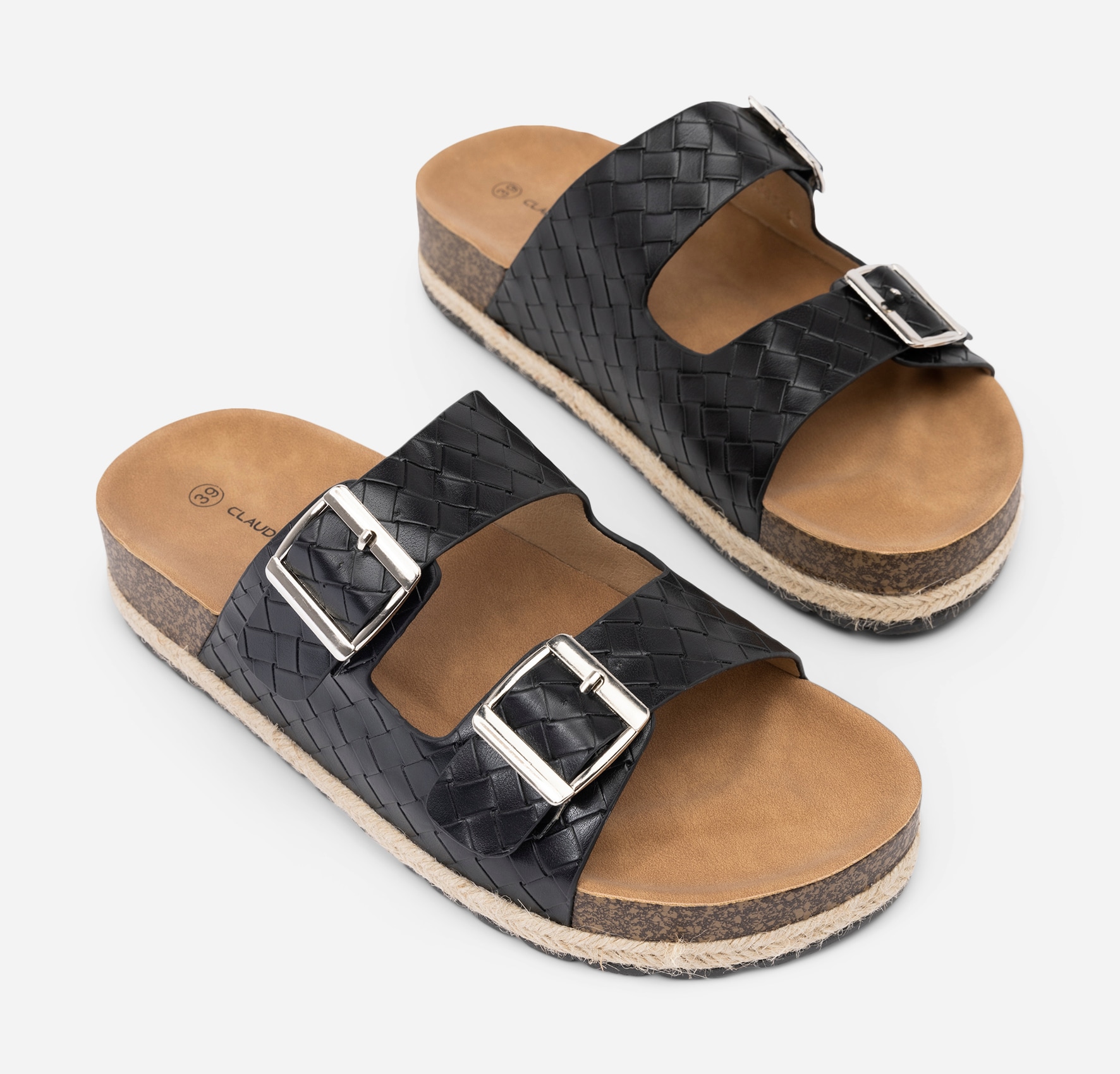 CLAUDIA GHIZZANI, Sandaler med spänne Svarta