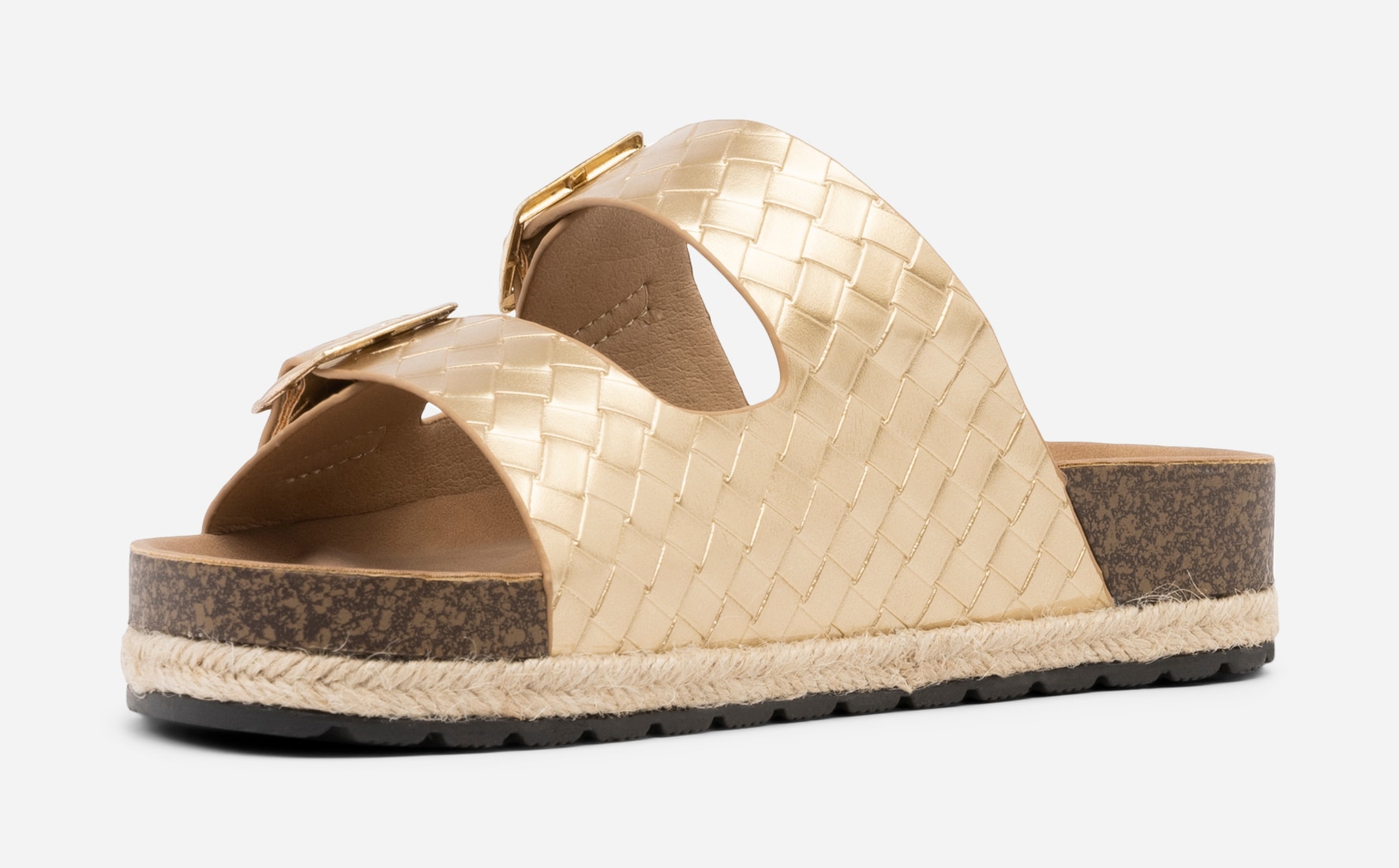 CLAUDIA GHIZZANI, Sandaler med spänne Metallfärgade