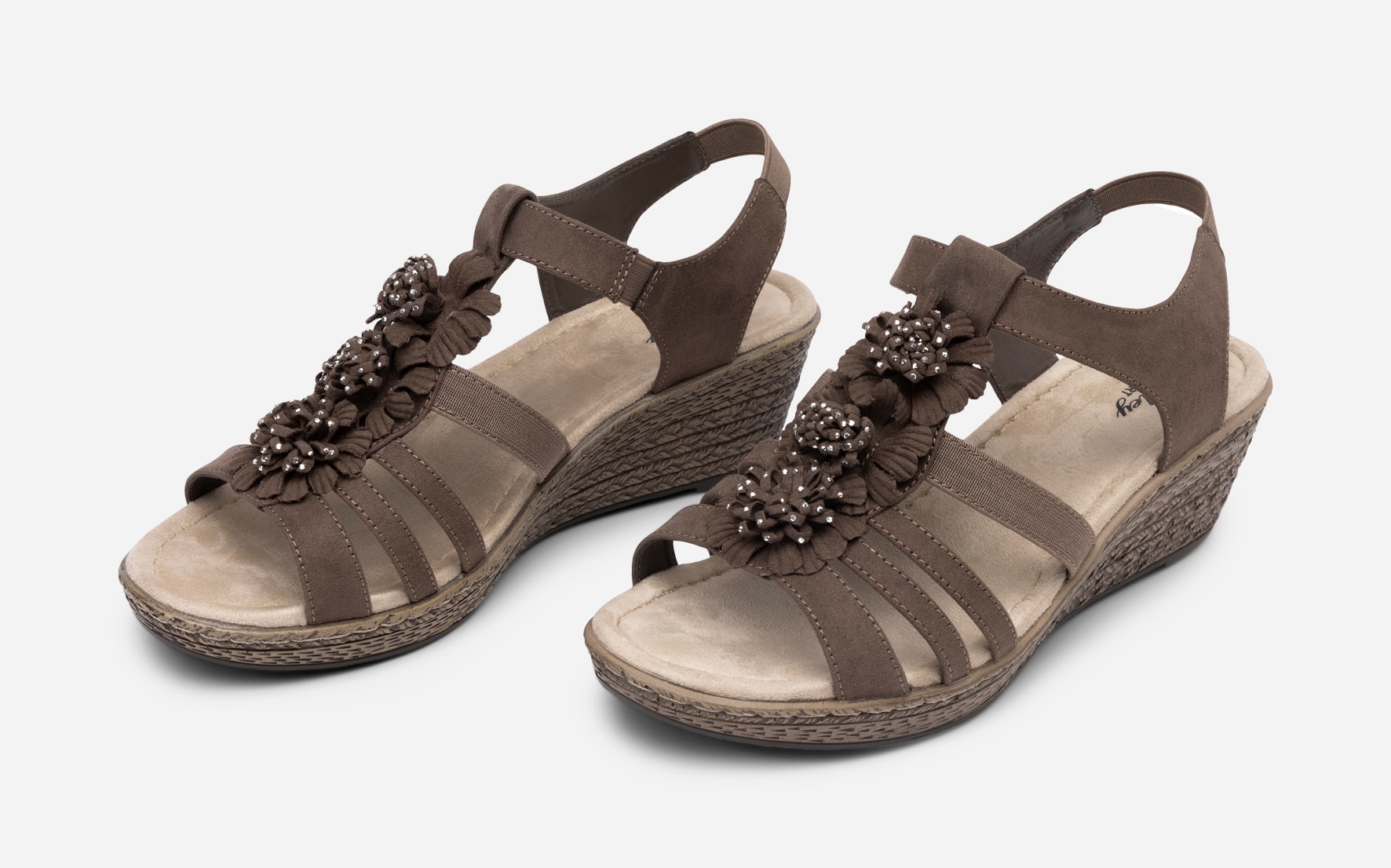 ALLEY COMFORT, Sandaletter med repsula Bruna
