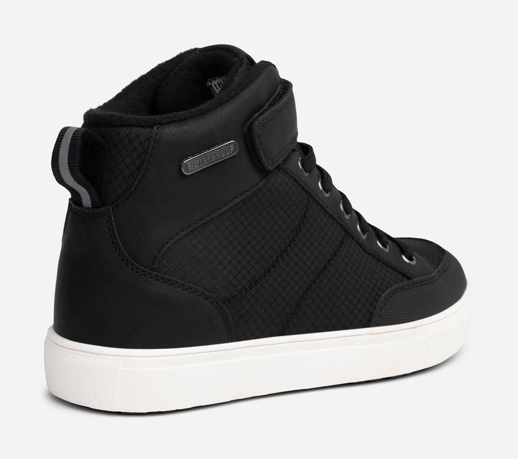 LEJON, Fleecefodrade höga sneakers waterproof Svarta