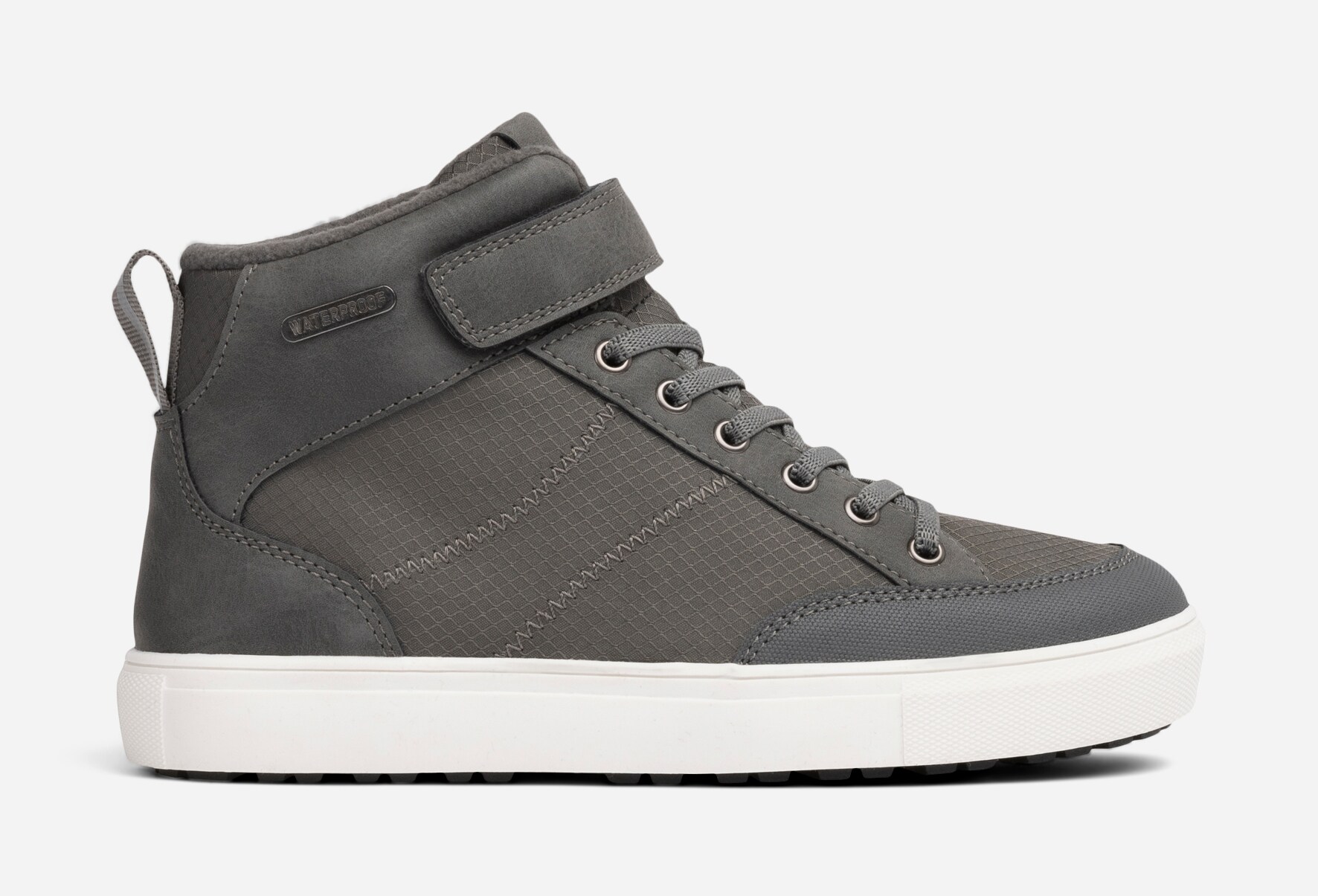 LEJON, Fleecefodrade höga sneakers waterproof Gråa