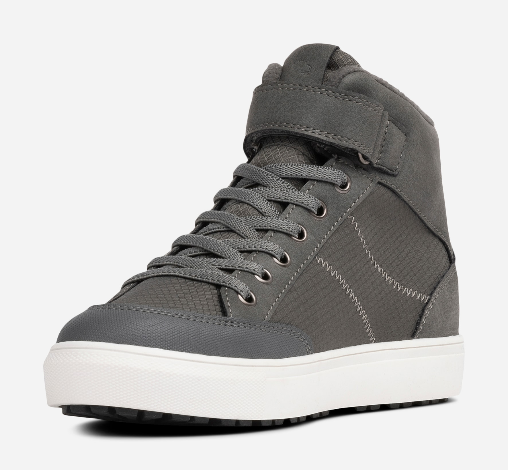 LEJON, Fleecefodrade höga sneakers waterproof Gråa