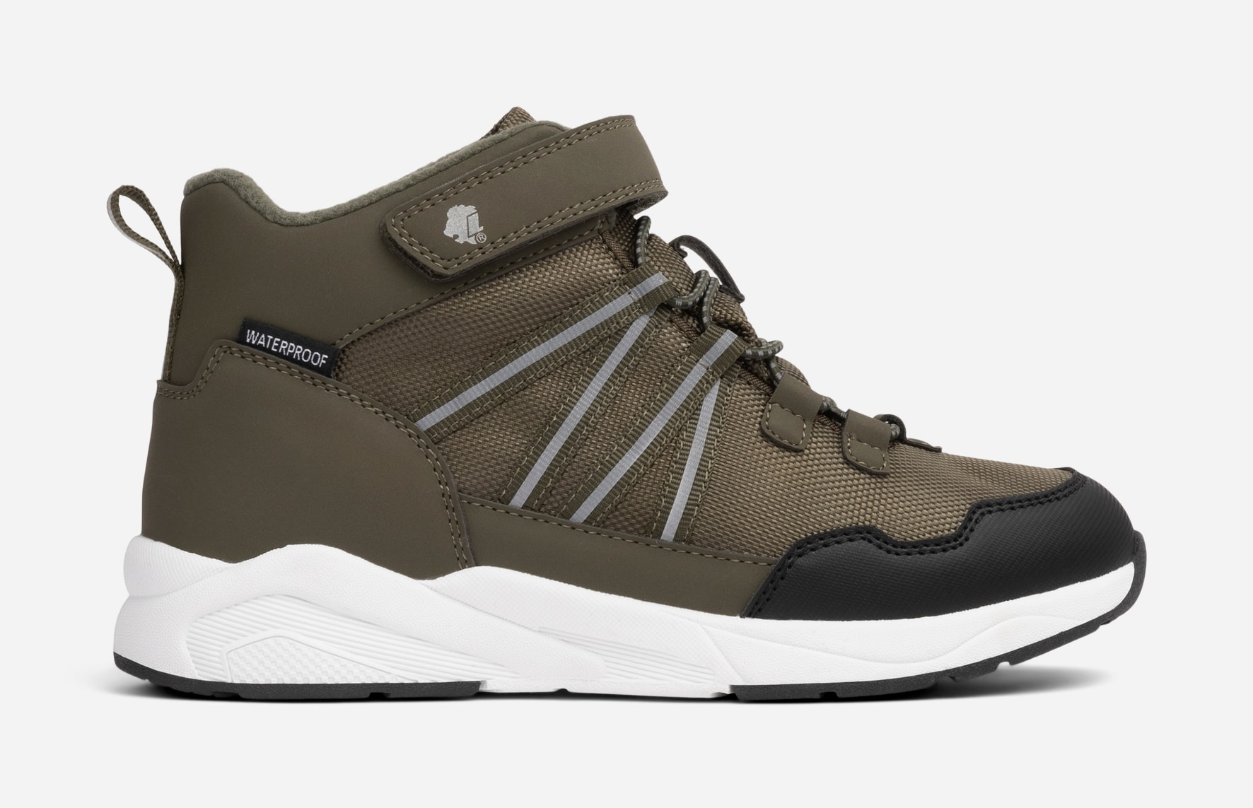 LEJON, Fleecefodrade höga sneakers waterproof Gröna
