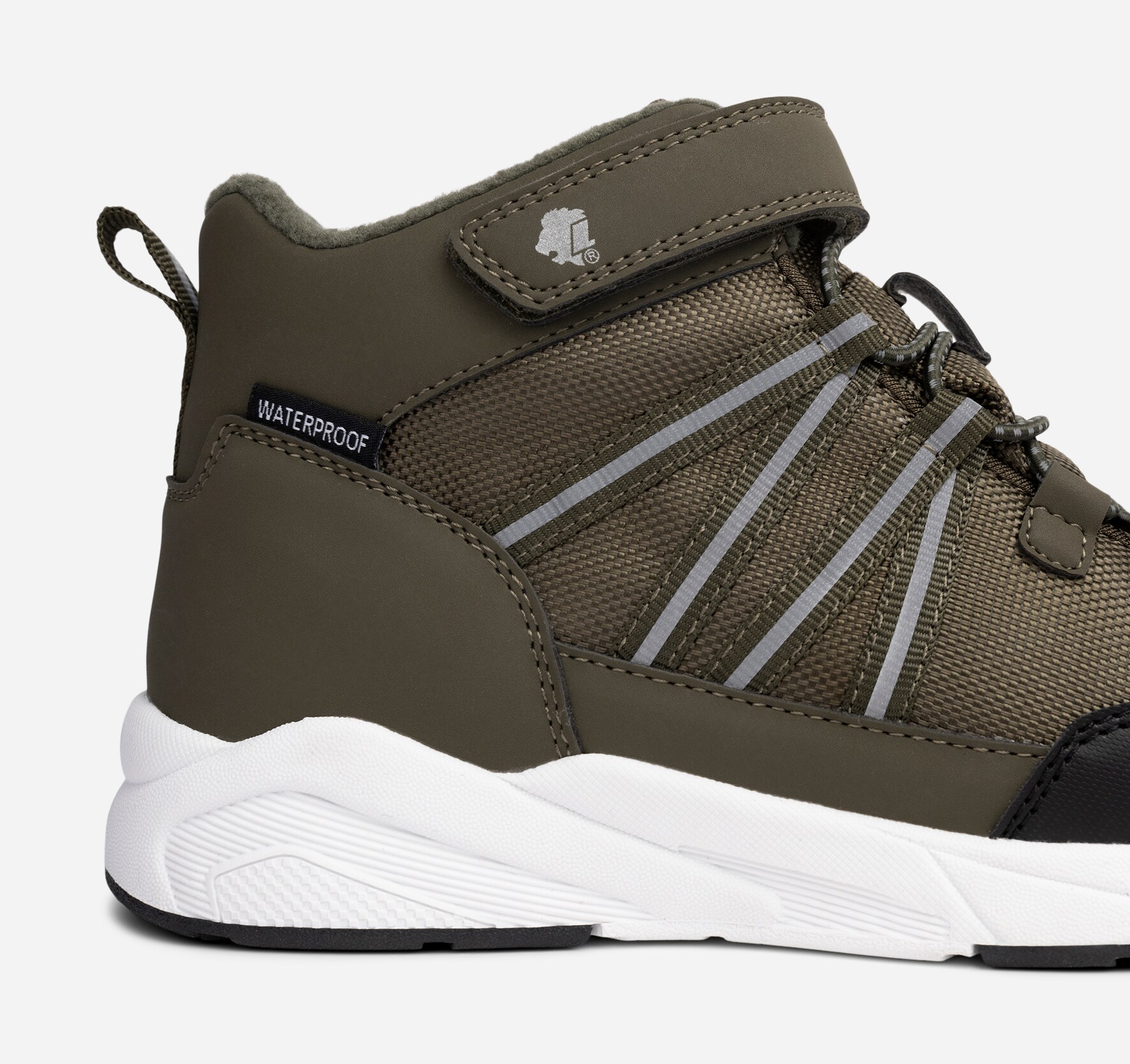 LEJON, Fleecefodrade höga sneakers waterproof Gröna
