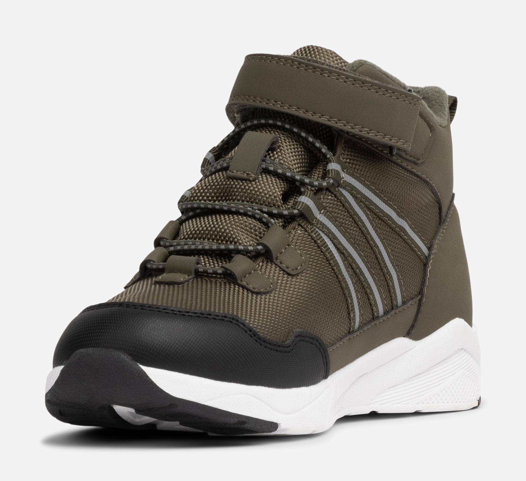 LEJON, Fleecefodrade höga sneakers waterproof Gröna
