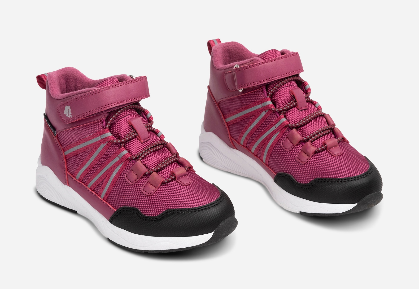 LEJON, Fleecefodrade höga sneakers waterproof Rosa