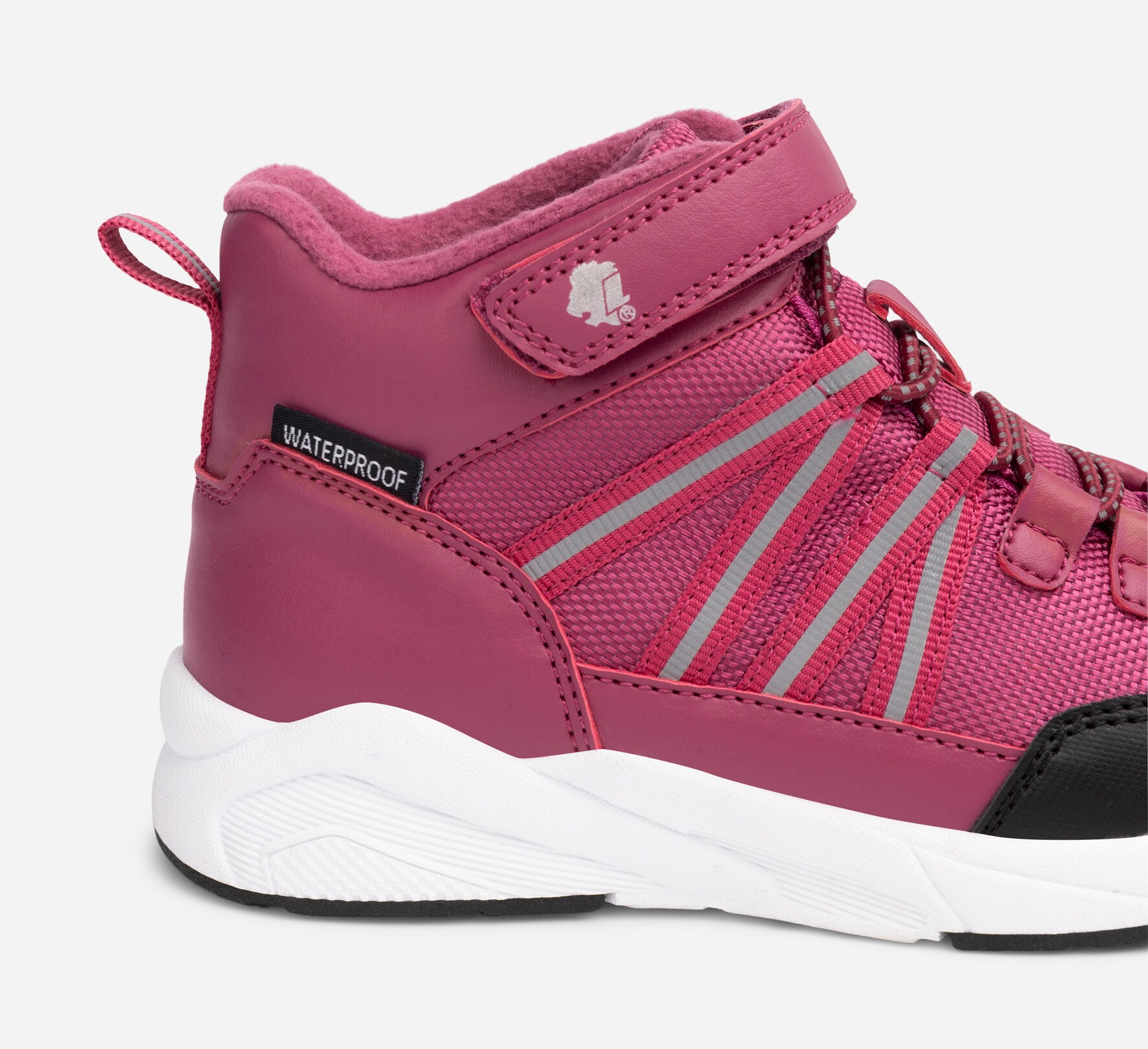 LEJON, Fleecefodrade höga sneakers waterproof Rosa