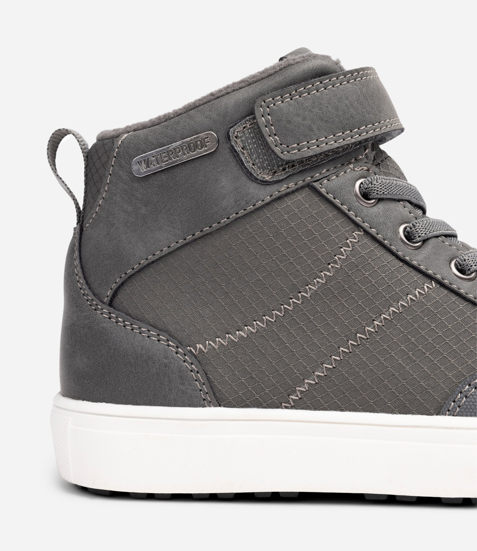 LEJON, Fleecefodrade höga sneakers waterproof Gråa
