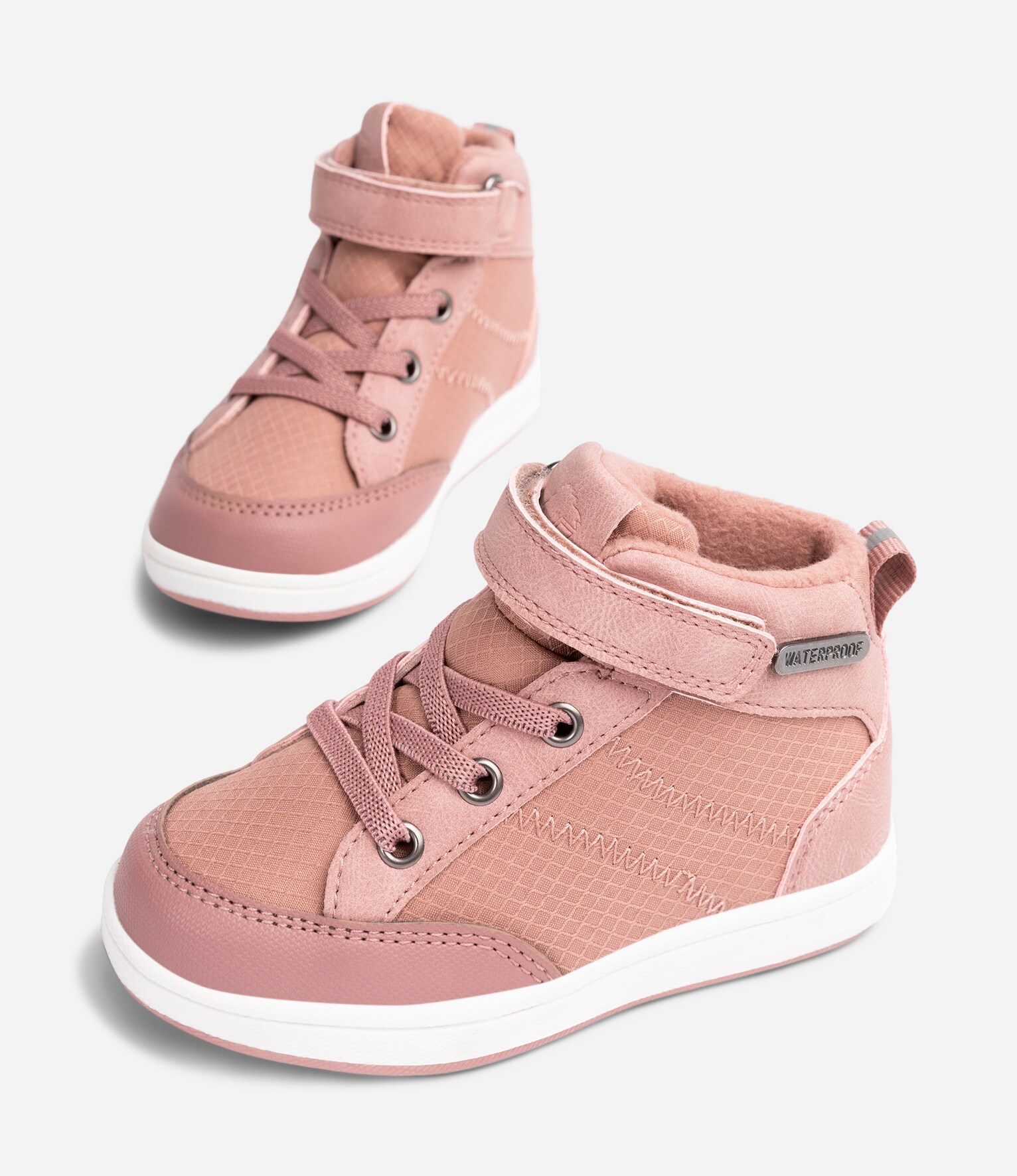 LEJON-TEX, Fleecefodrade höga sneakers waterproof Rosa
