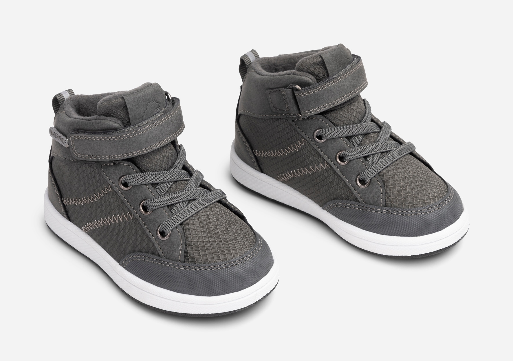 LEJON, Fleecefodrade höga sneakers waterproof Gråa