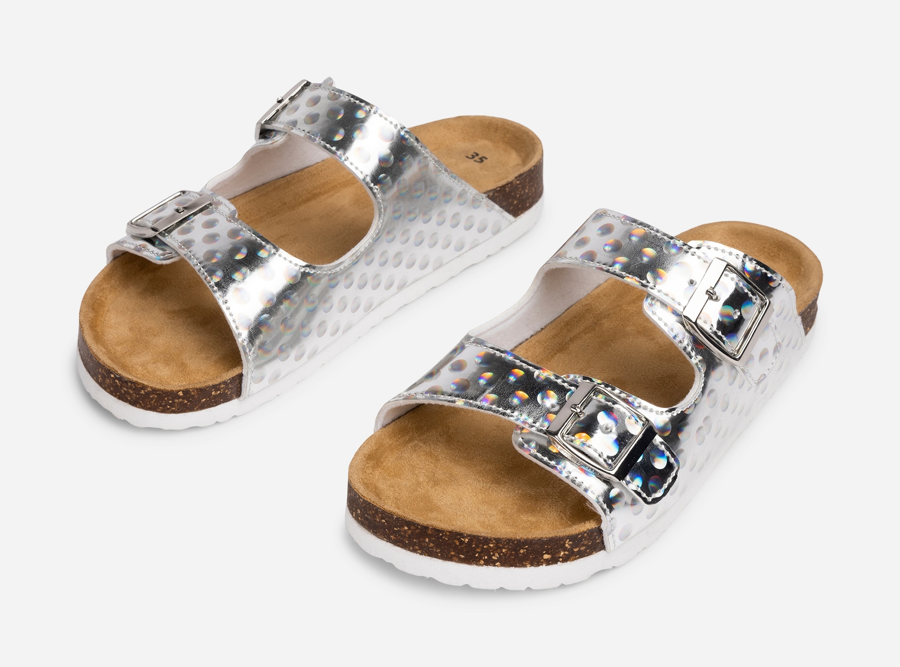 LEJON, Sandaler Metallfärgade