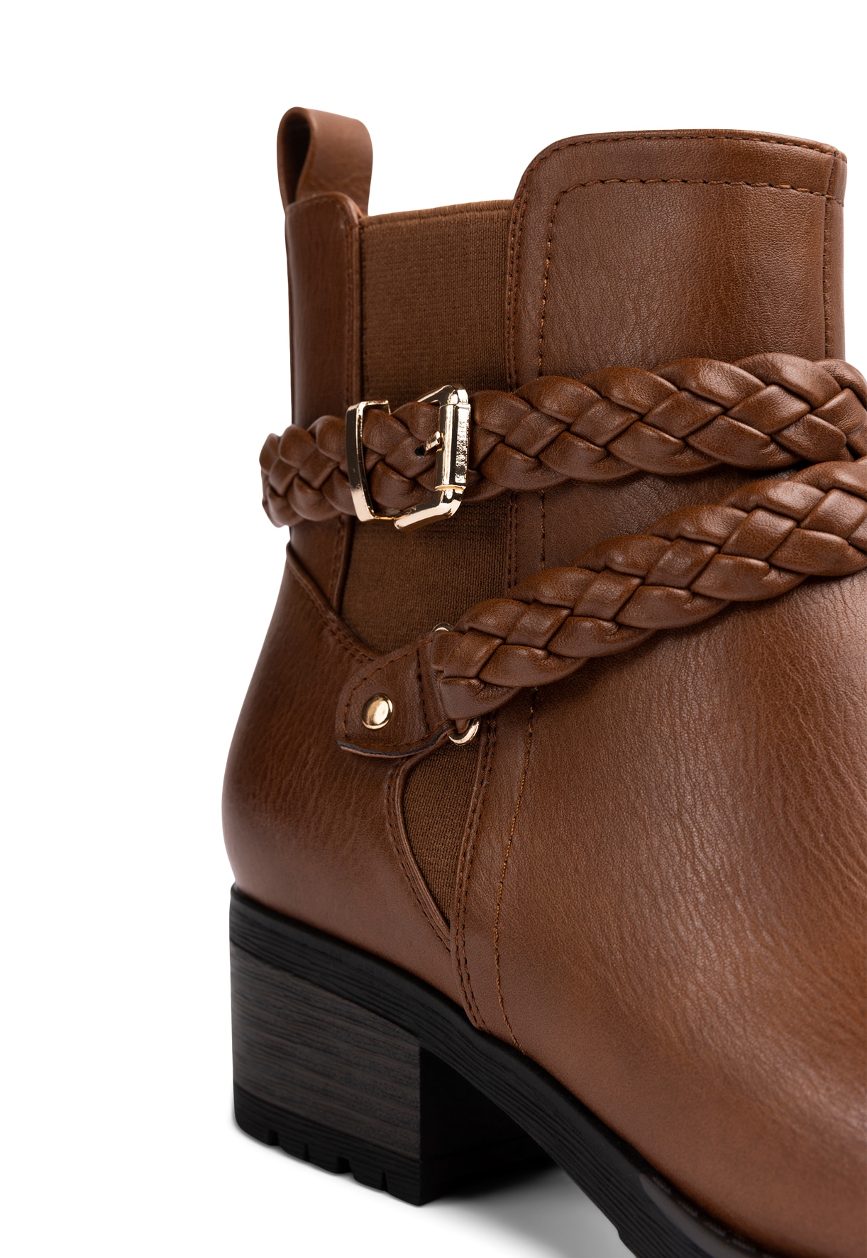 ALLEY COMFORT, Varmfodrade boots med spänne Bruna