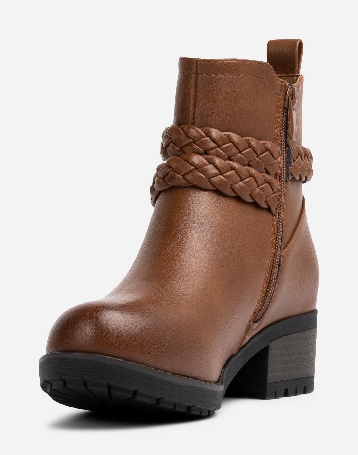 ALLEY COMFORT, Varmfodrade boots med spänne Bruna
