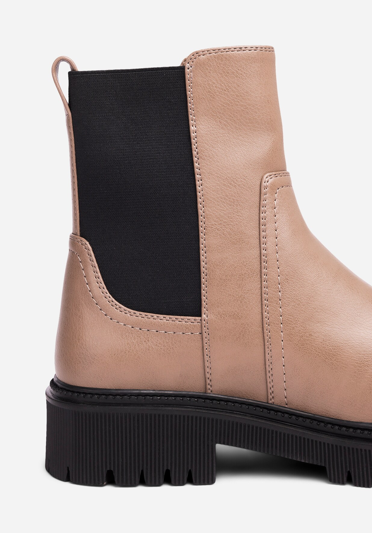 ALLEY, Varmfodrade chelseaboots Beigea