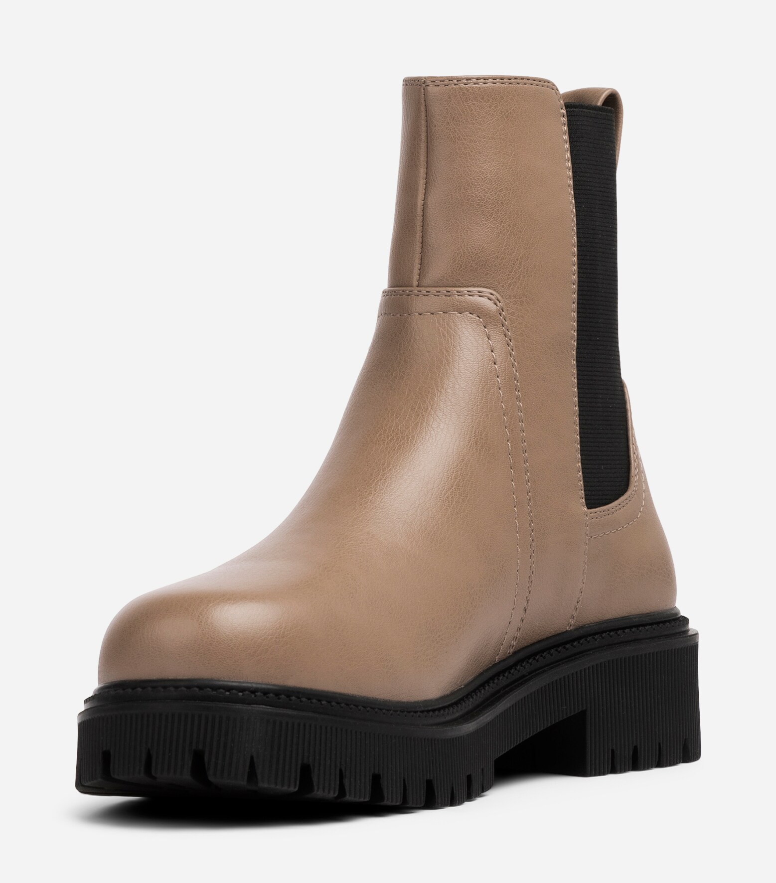 ALLEY, Varmfodrade chelseaboots Beigea