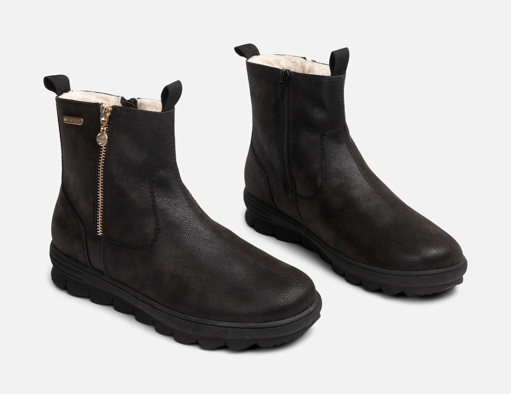 ALLEY COMFORT, Boots waterproof Svarta