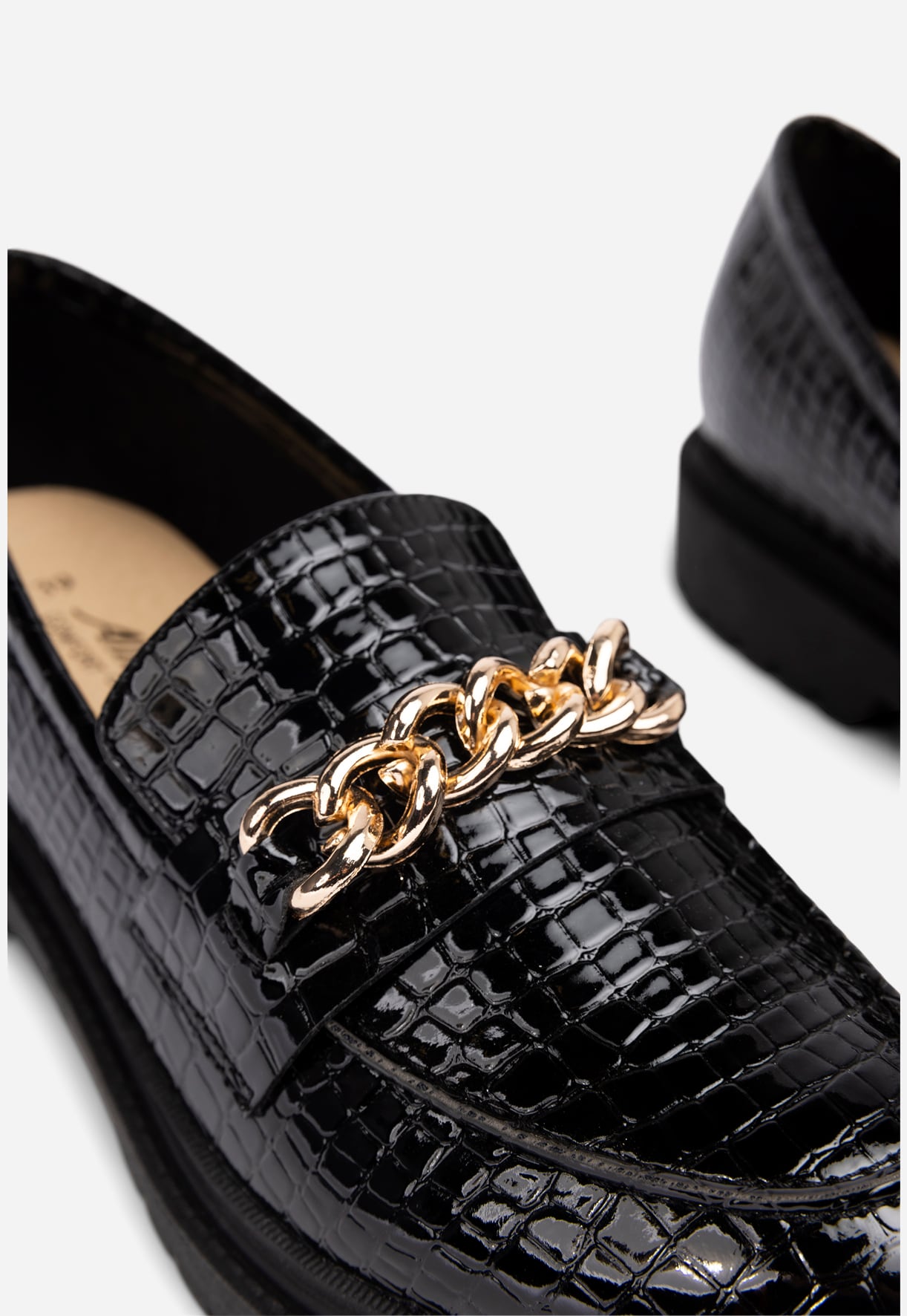 ALLEY COMFORT, Loafers med kedja Svarta