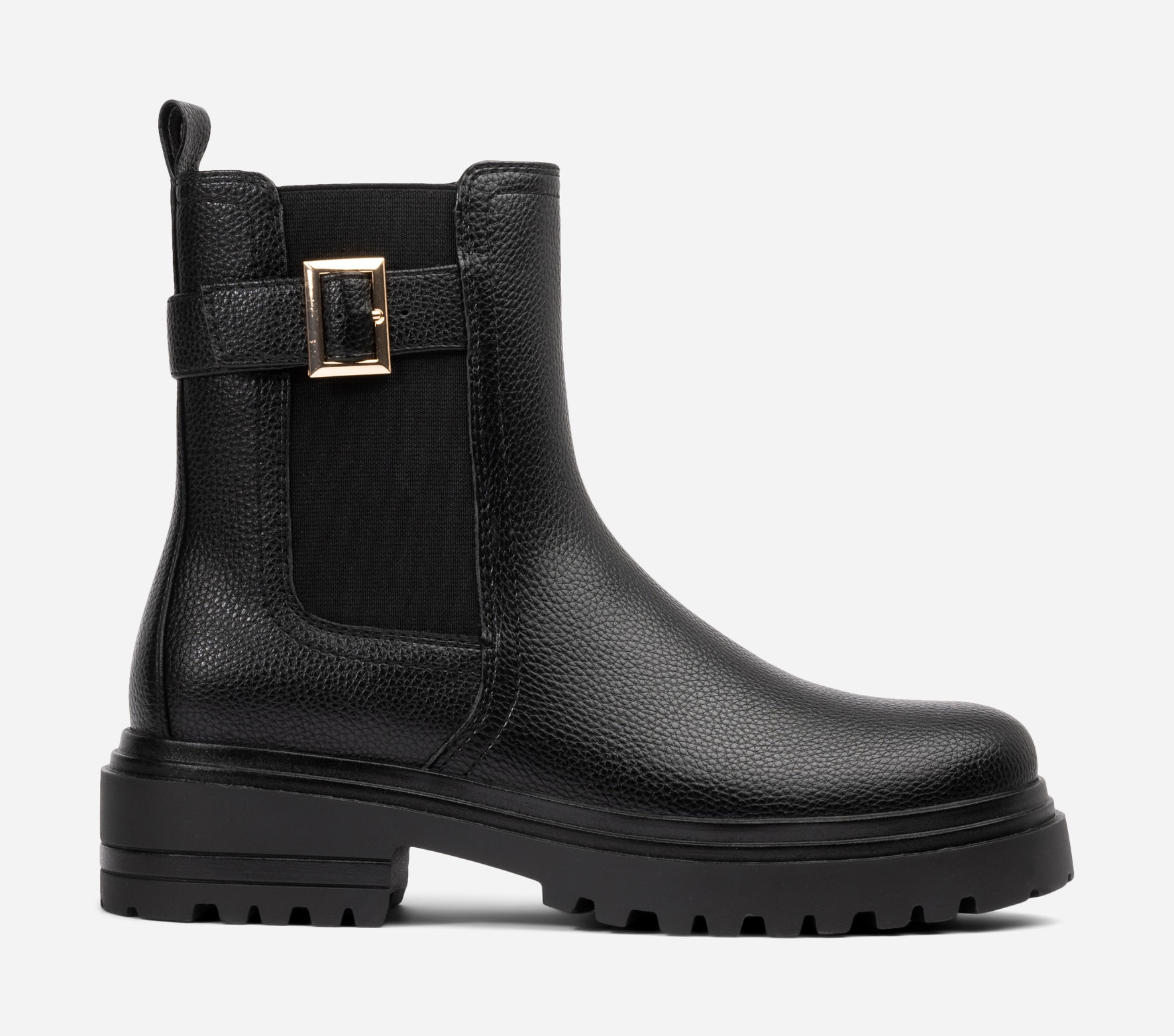 ALLEY, Boots med spänne Svarta