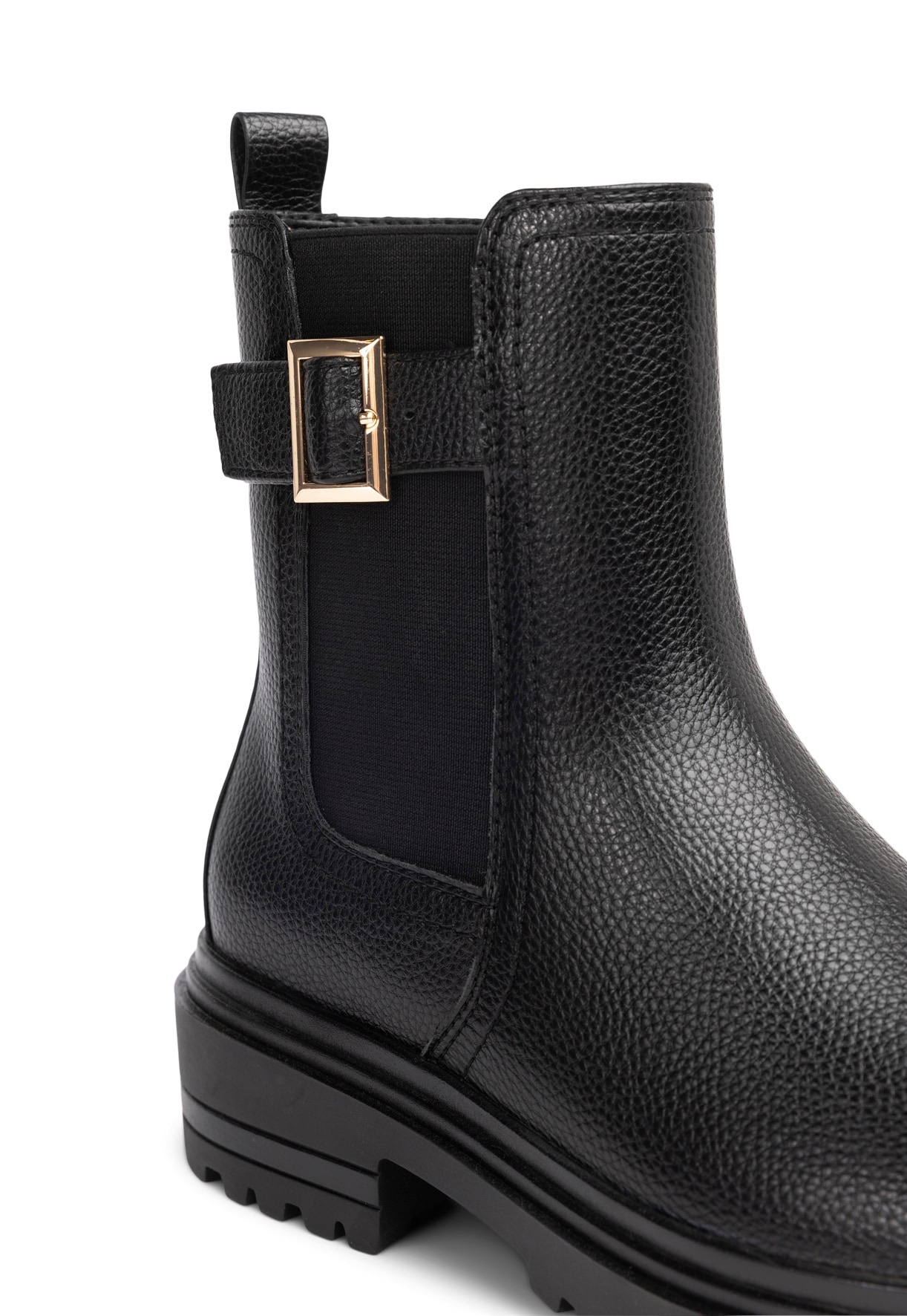 ALLEY, Boots med spänne Svarta