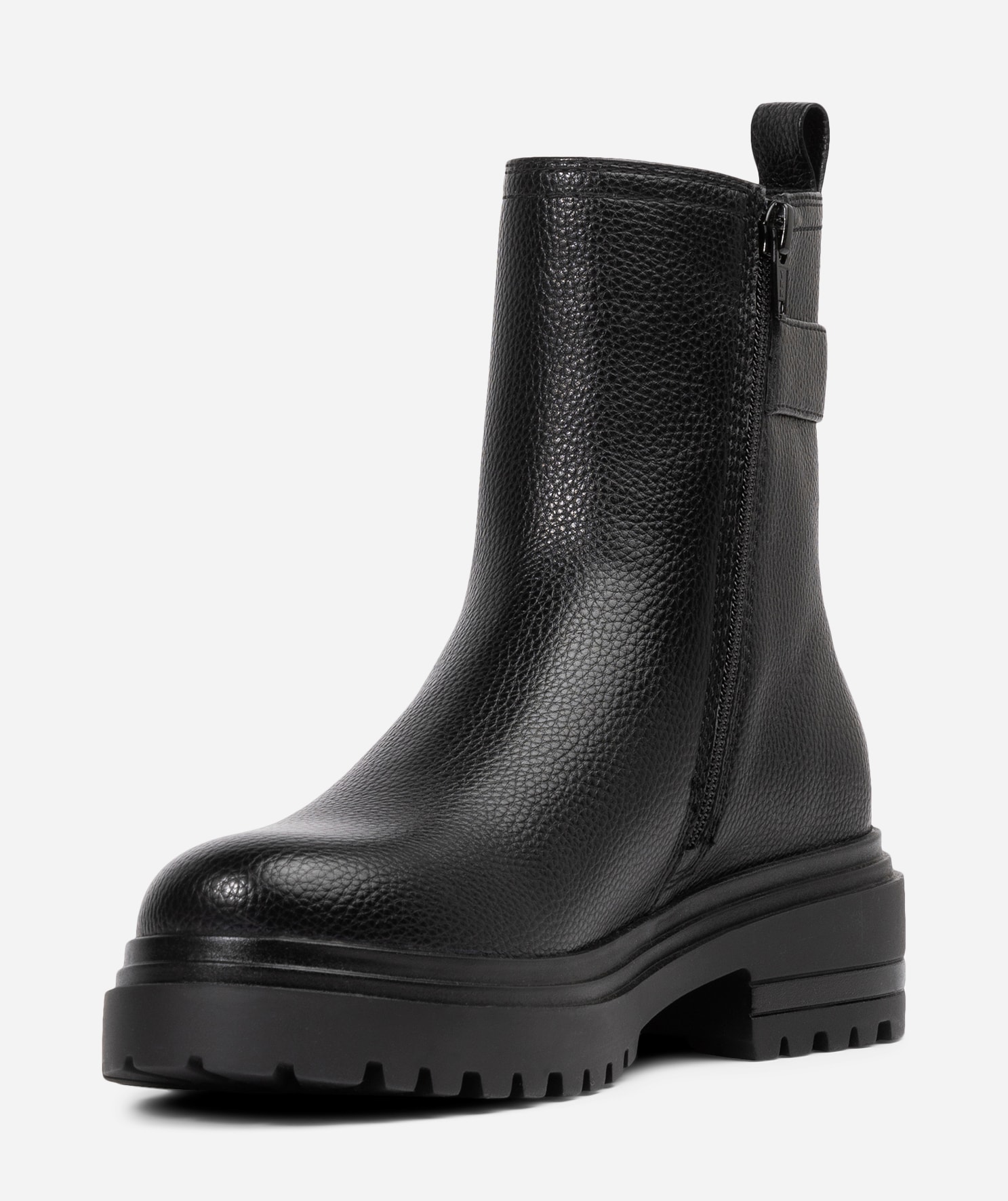 ALLEY, Boots med spänne Svarta