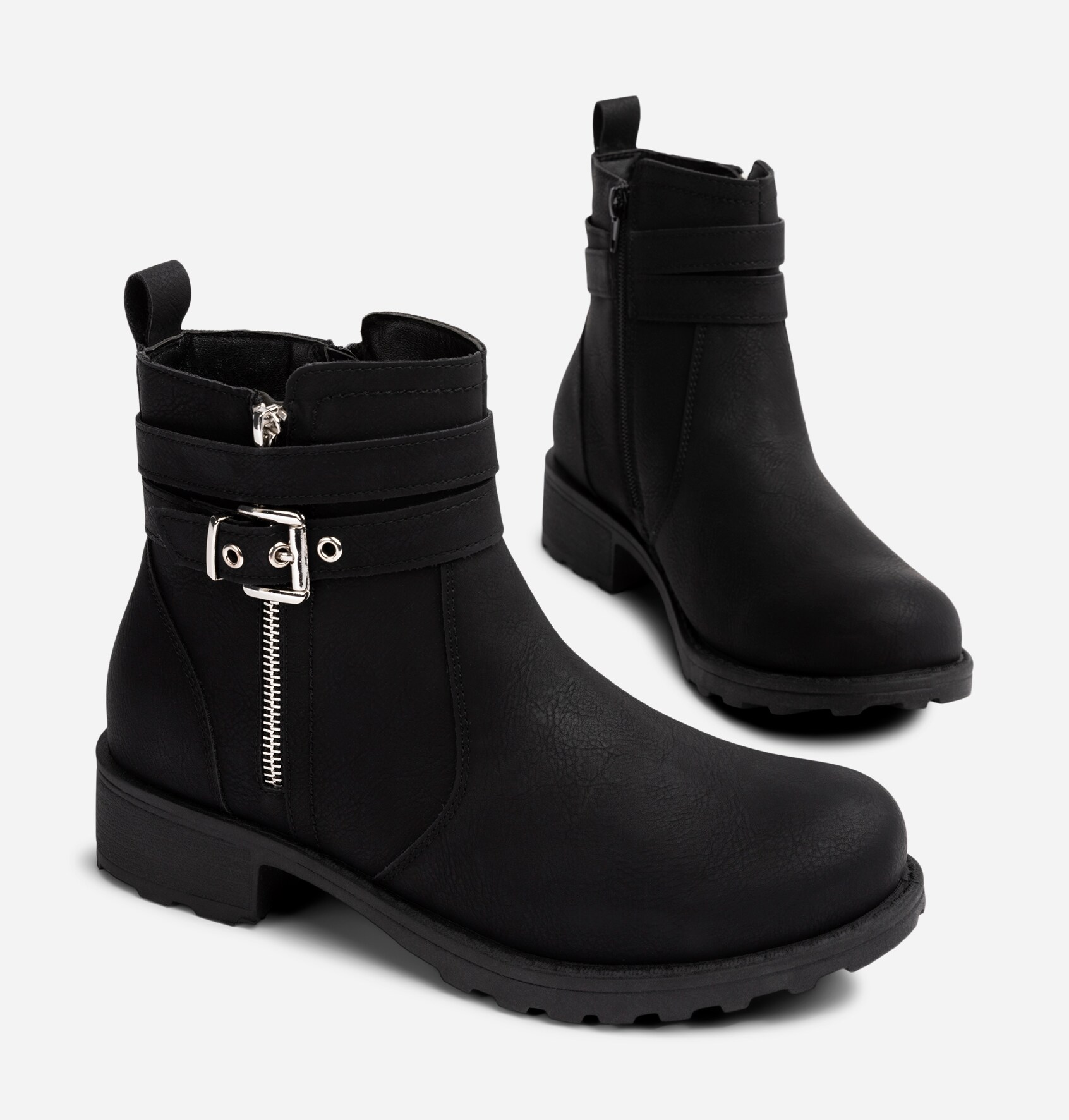 CLOU, Boots med spänne Svarta