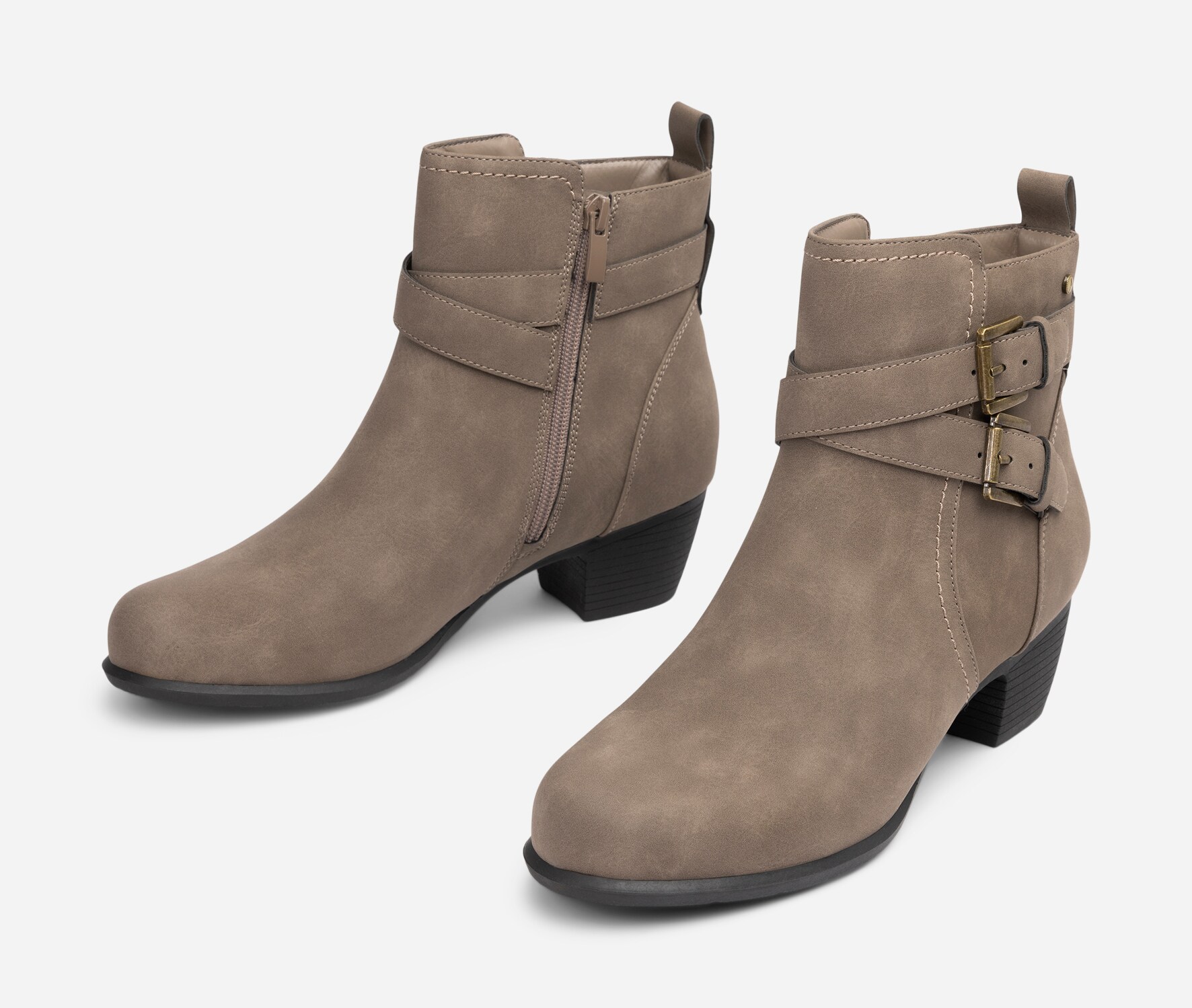 ALLEY COMFORT, Boots med spänne Bruna