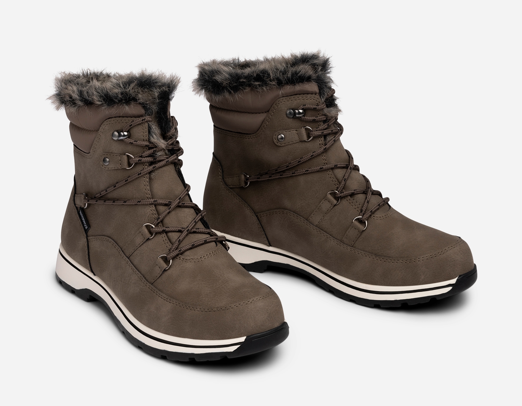 LEJON, Varmfodrade kängor waterproof Beigea
