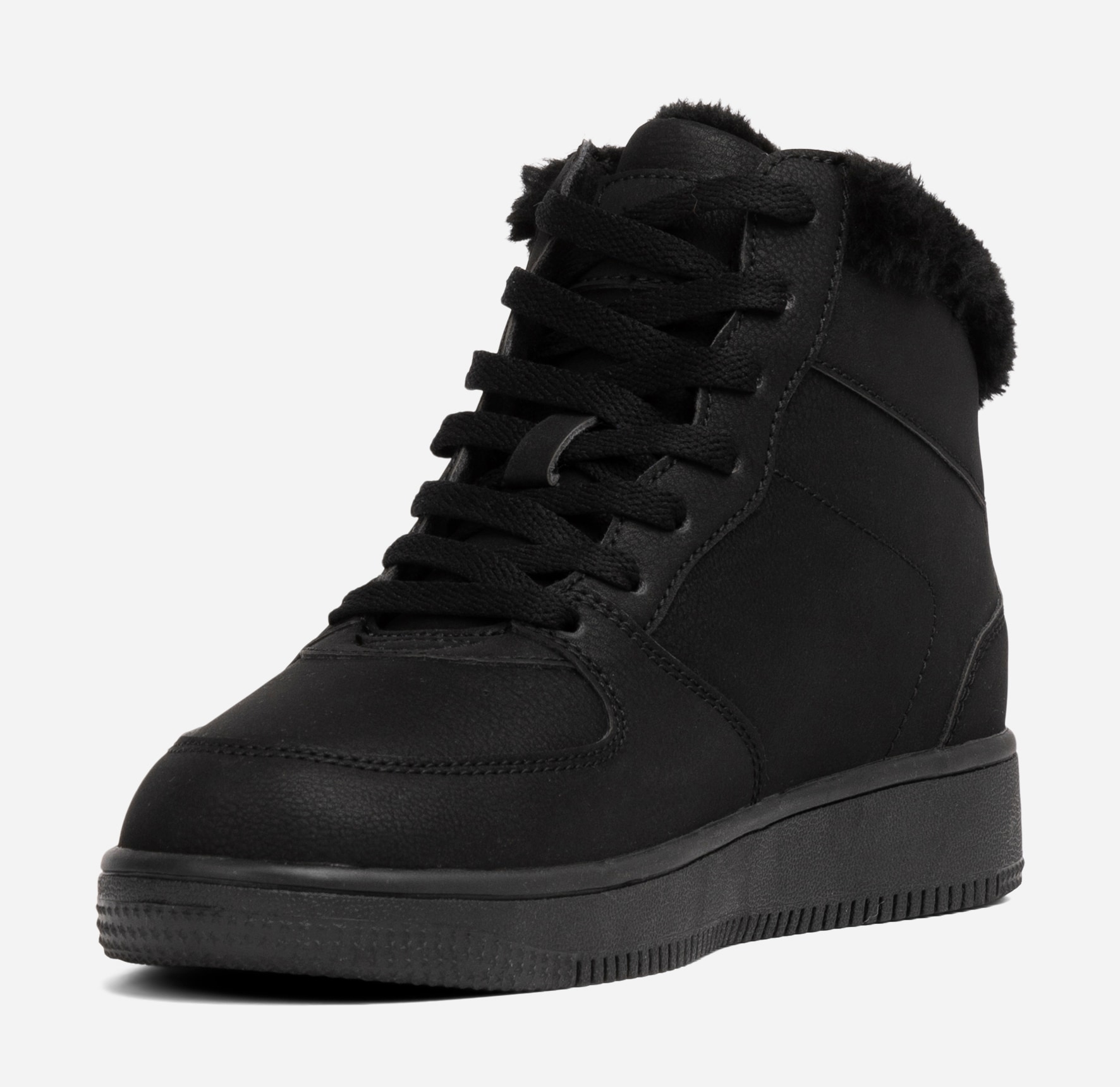 LEJON, Varmfodrade höga sneakers Svarta