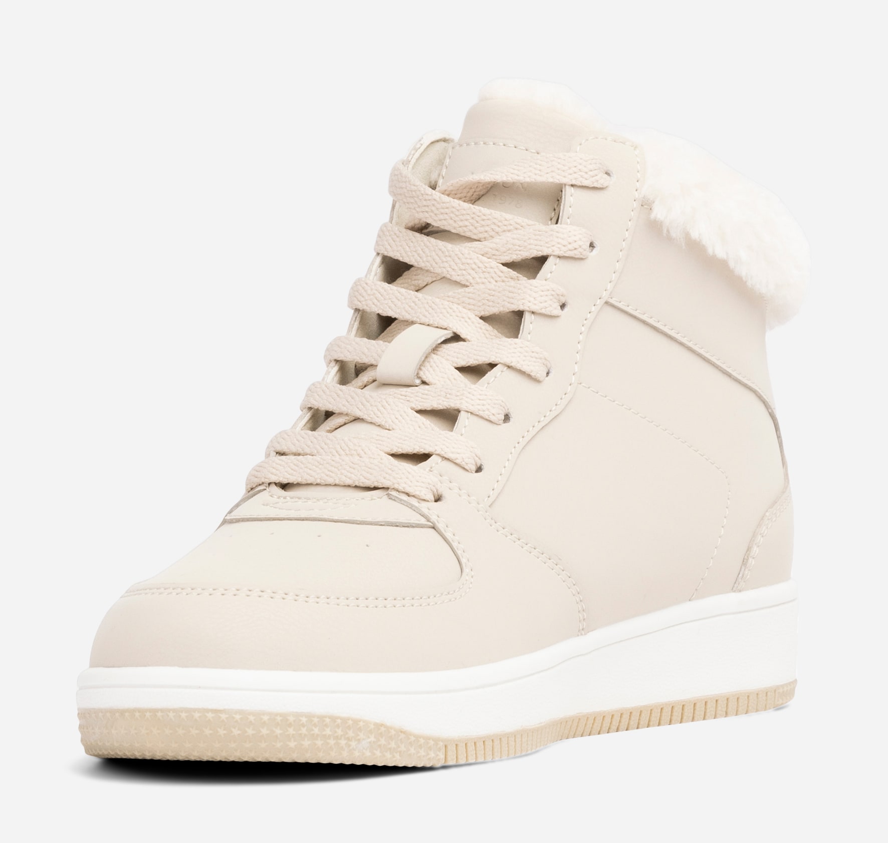 LEJON, Varmfodrade sneakers Beigea