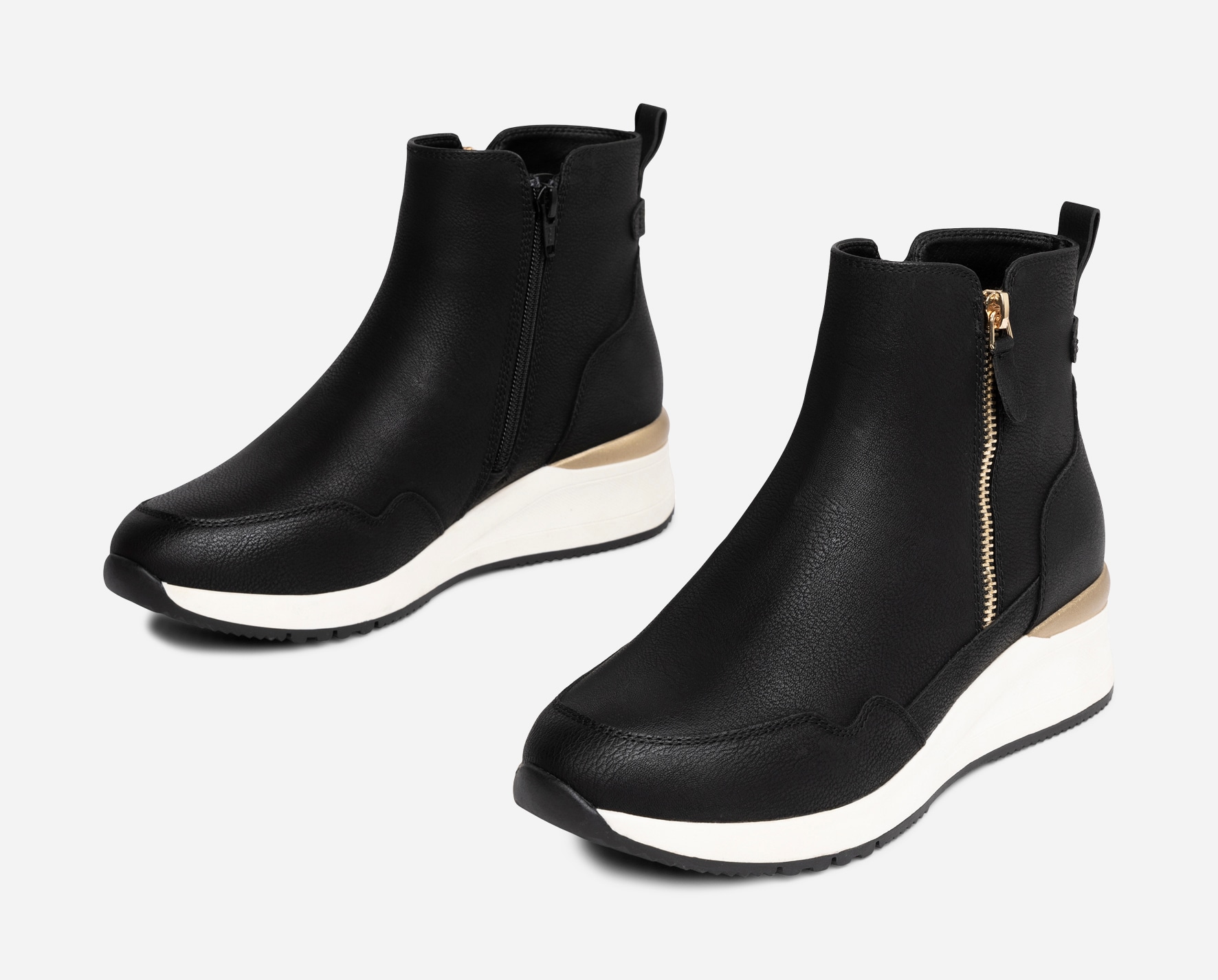 CLOU COMFORT, Boots med dragkedja Svarta