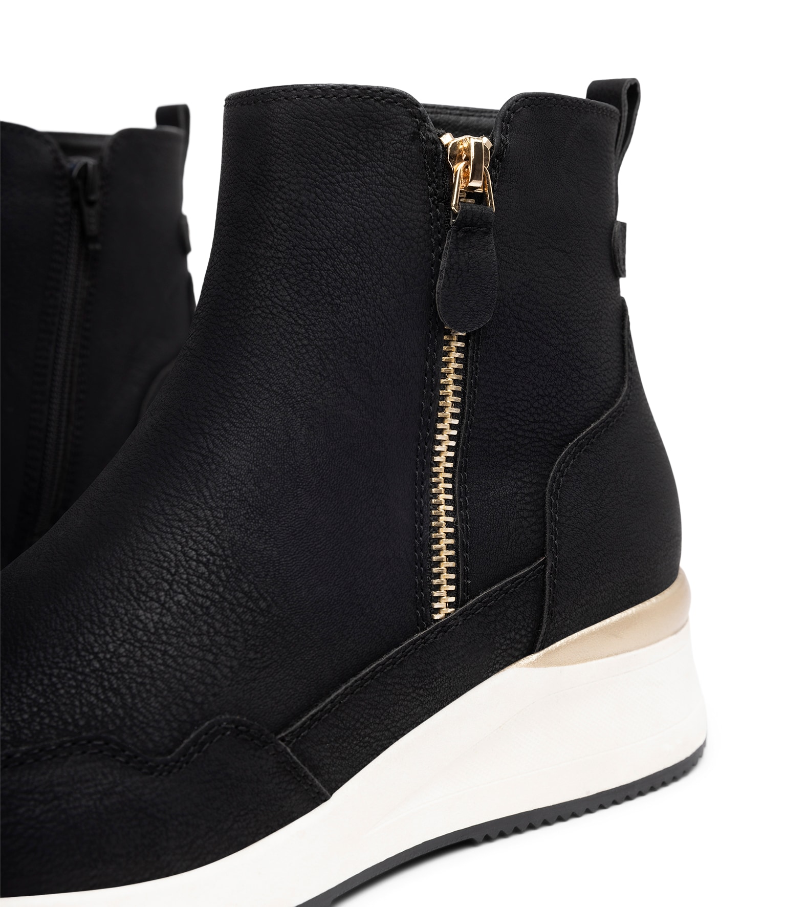 CLOU COMFORT, Boots med dragkedja Svarta