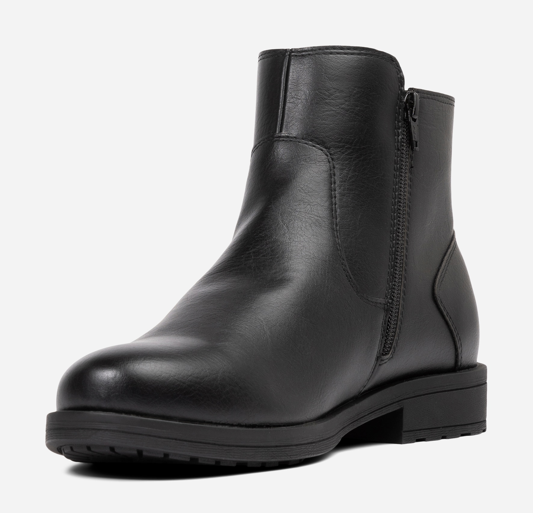STEPSIDE, Varmfodrade boots med dragkedja Svarta