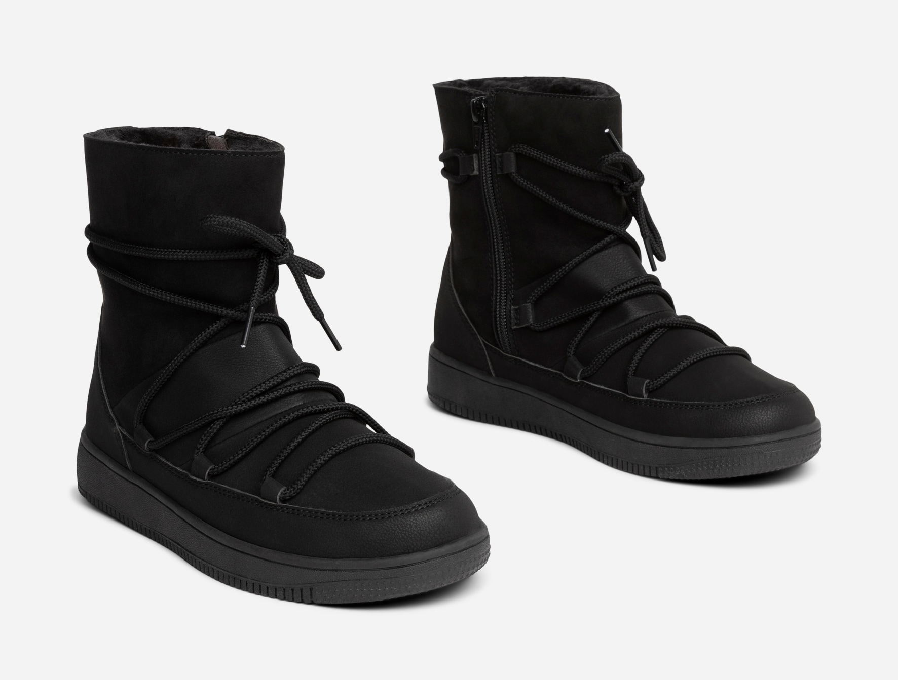 LEJON, Varmfodrade boots Svarta