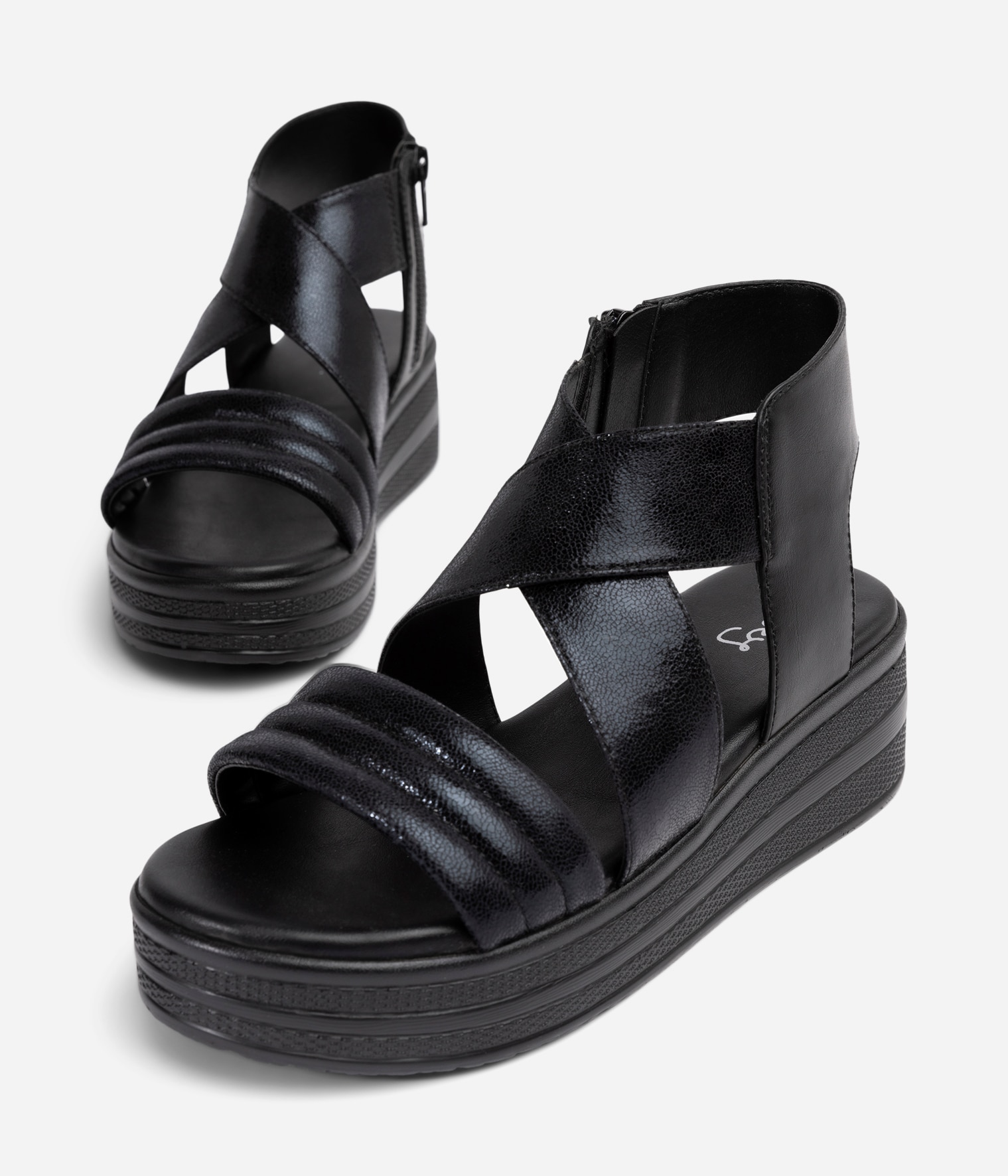 ZOEY, Sandaler med platåsula Svarta