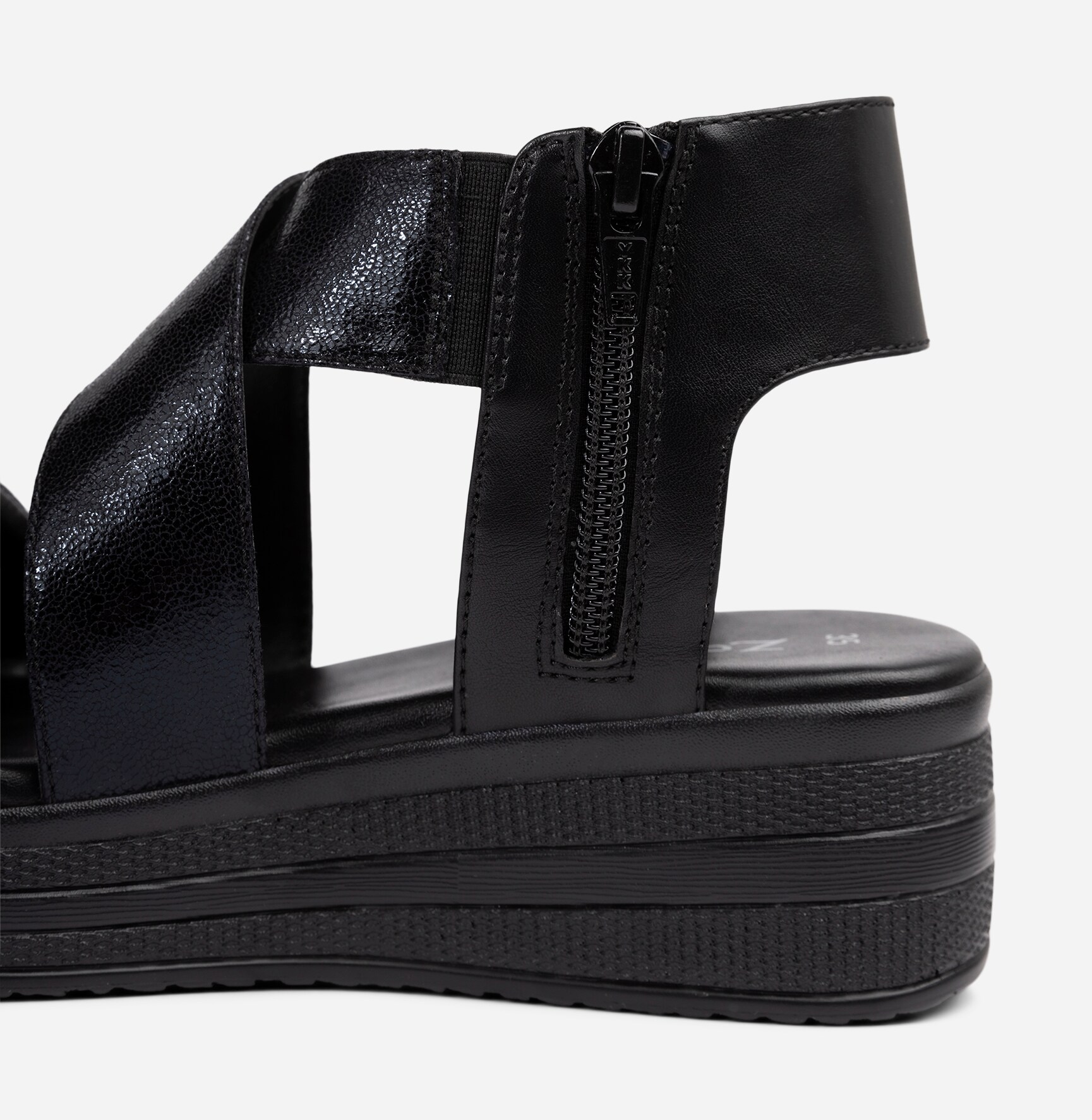 ZOEY, Sandaler med platåsula Svarta